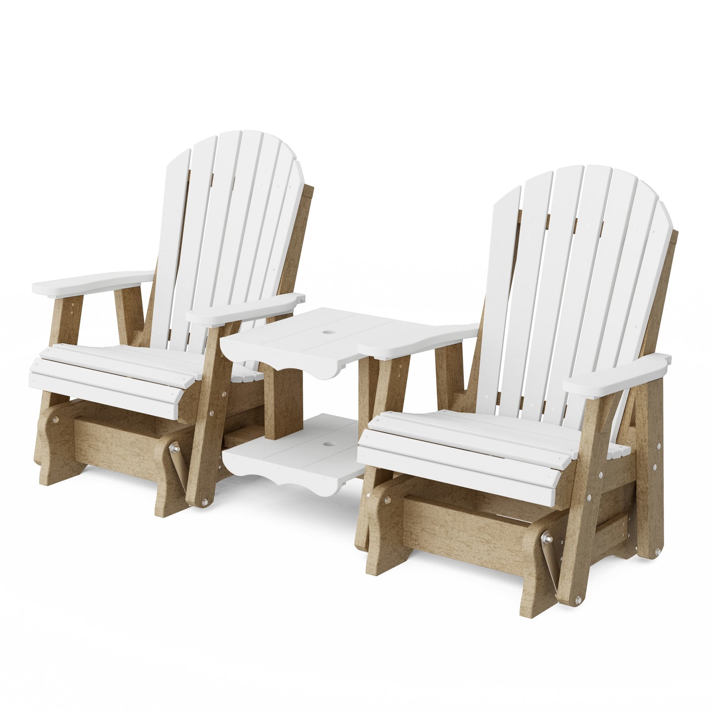 Heritage Adirondack Glider Chair Set with Center Table