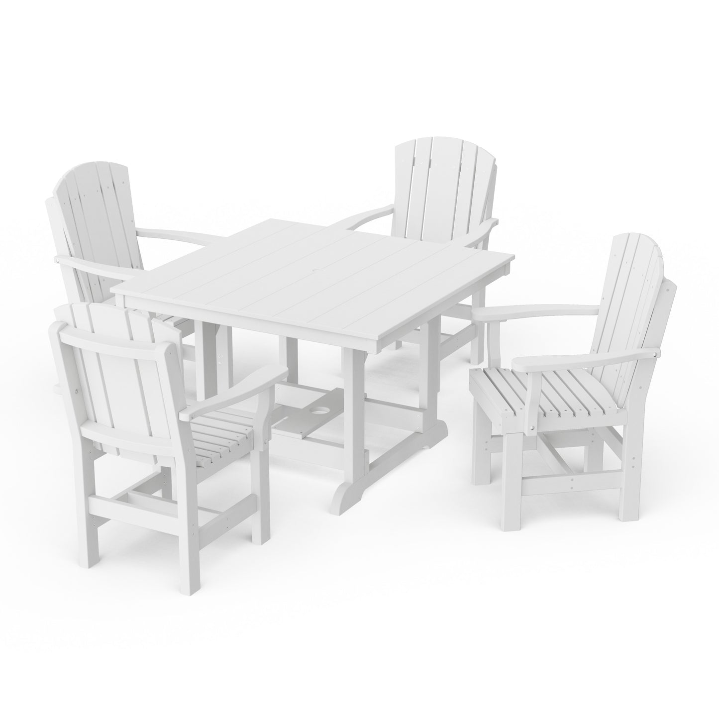 Heritage 5-Piece Arm Chair Square Dining Set