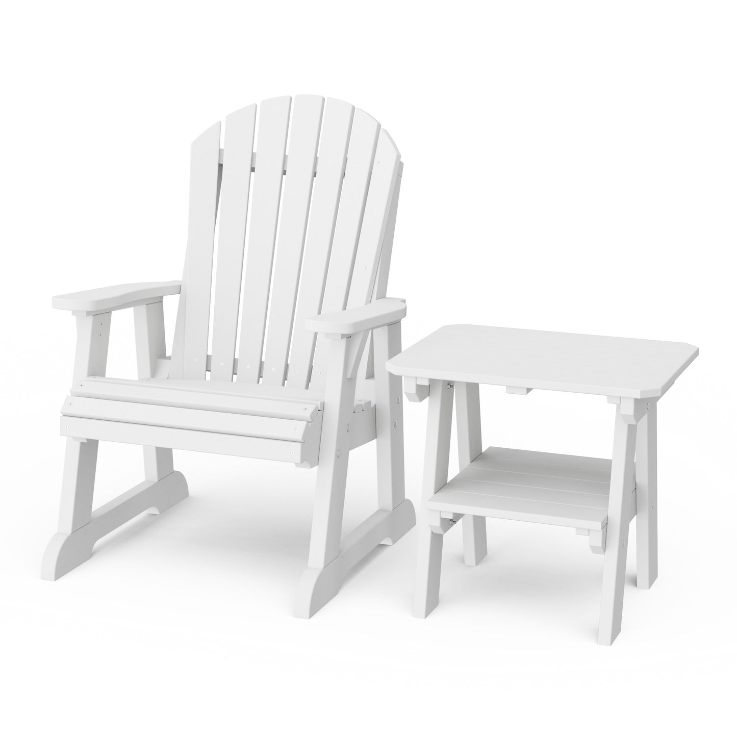 Heritage Casual Porch Adirondack Chair with Side Table
