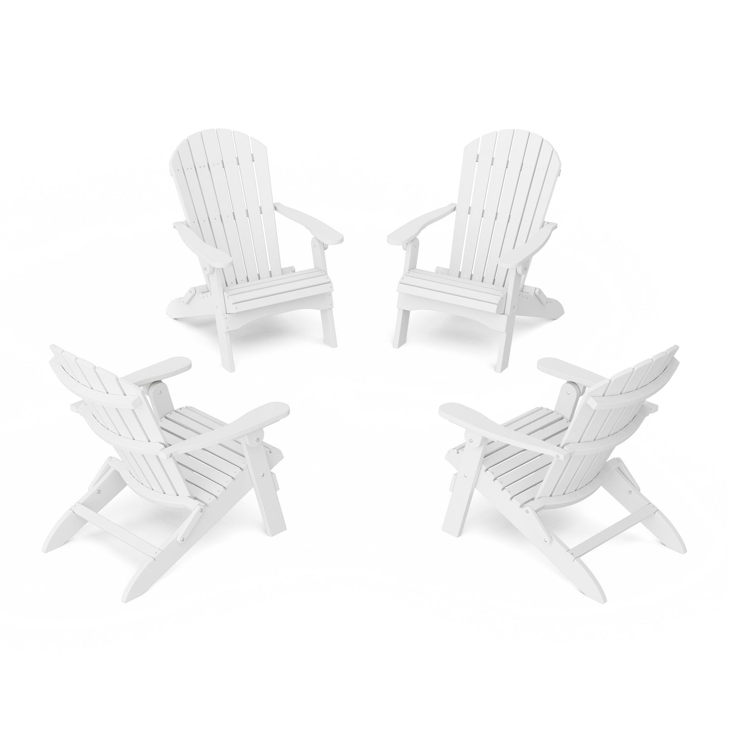 Heritage Folding Adirondack Chairs Set of 4