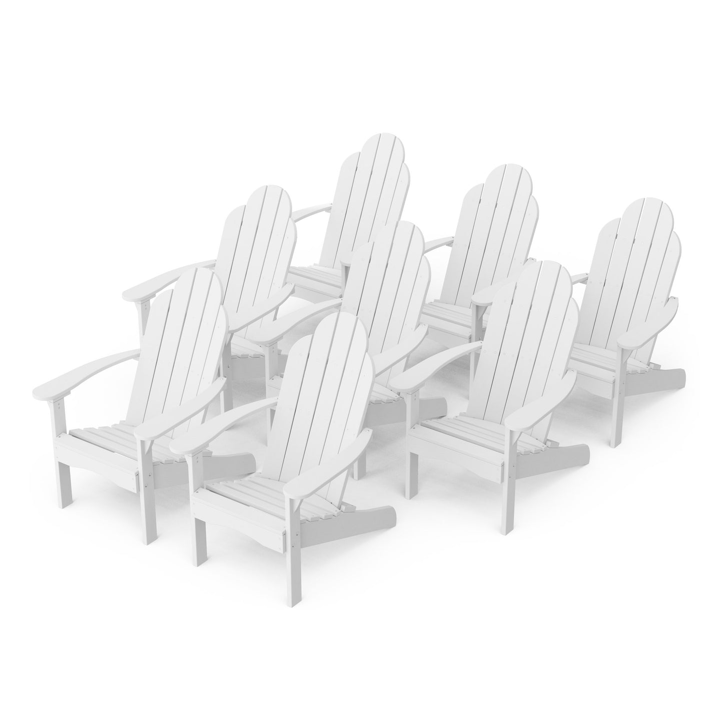 Classic Adirondack Chairs Set of 8