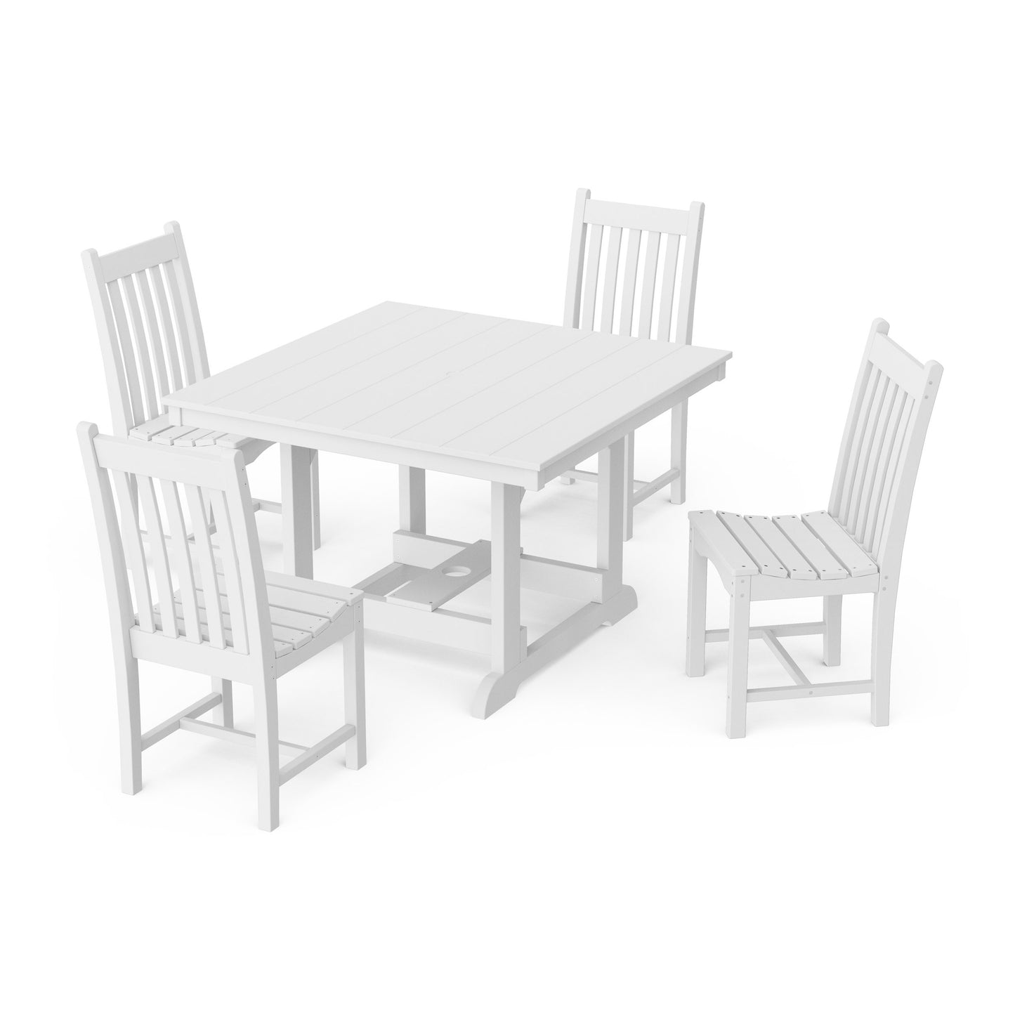 Classic 5-Piece Side Chair Square Dining Set