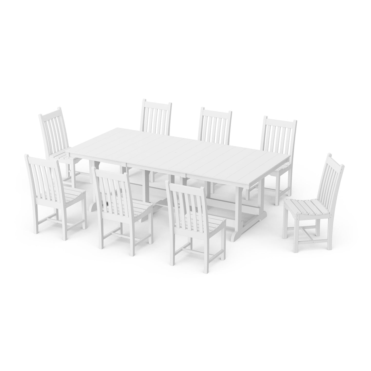 Classic 9-Piece Side Chair Rectangular Dining Set