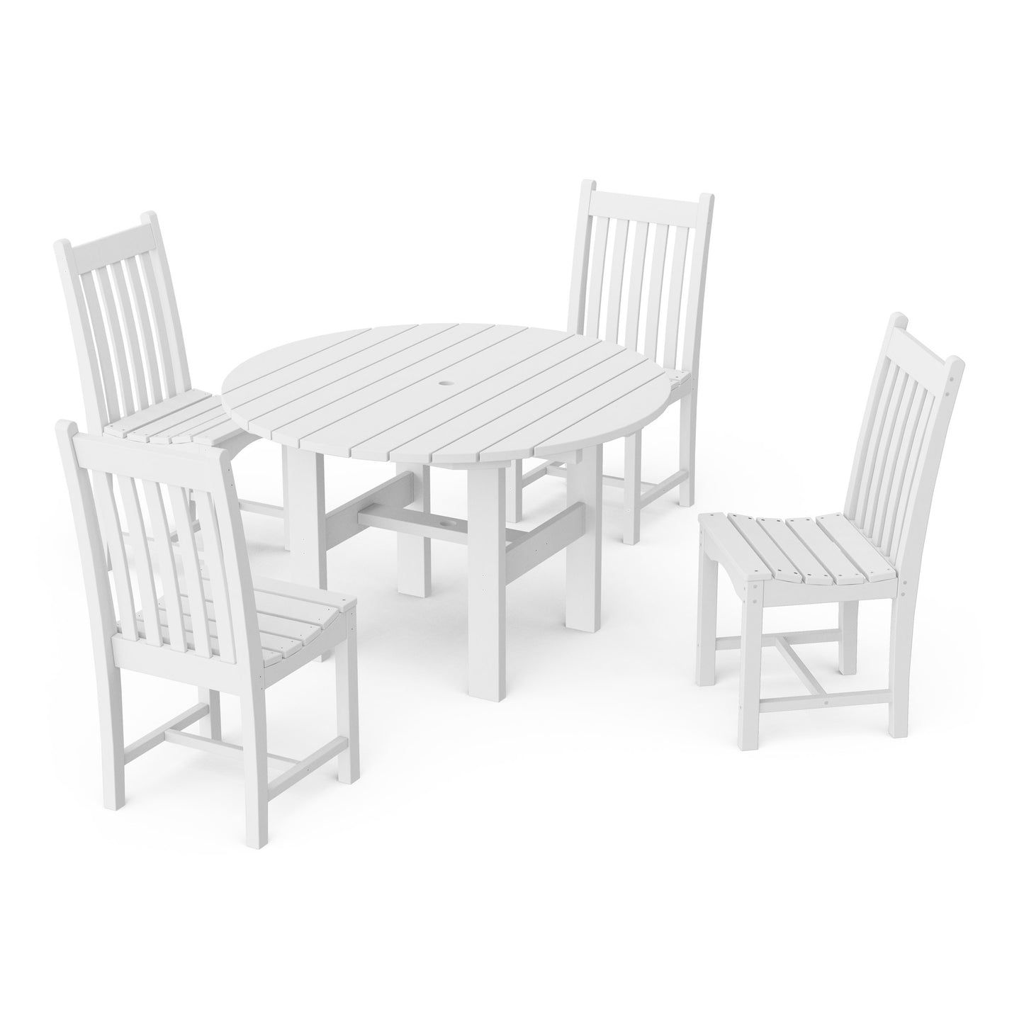Classic 5-Piece Side Chair Round Dining Set