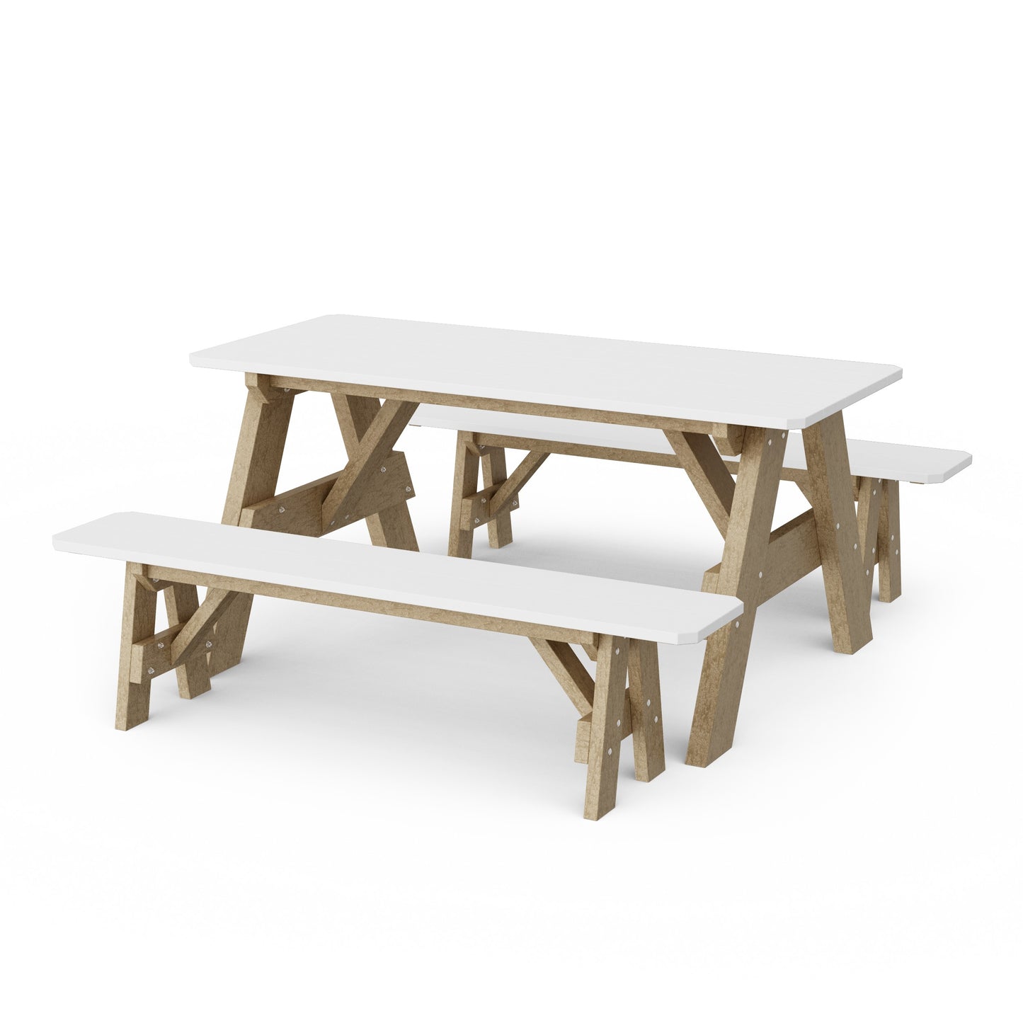 Heritage 72" Picnic Table with Detached Benches