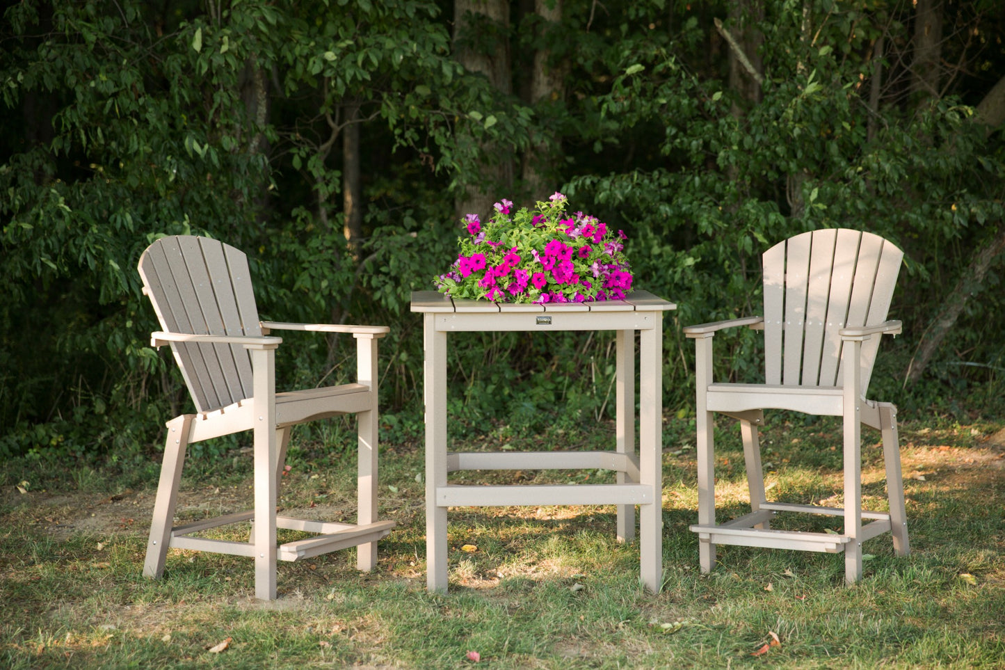 Classic Adirondack 3-Piece Counter Height Bistro Set