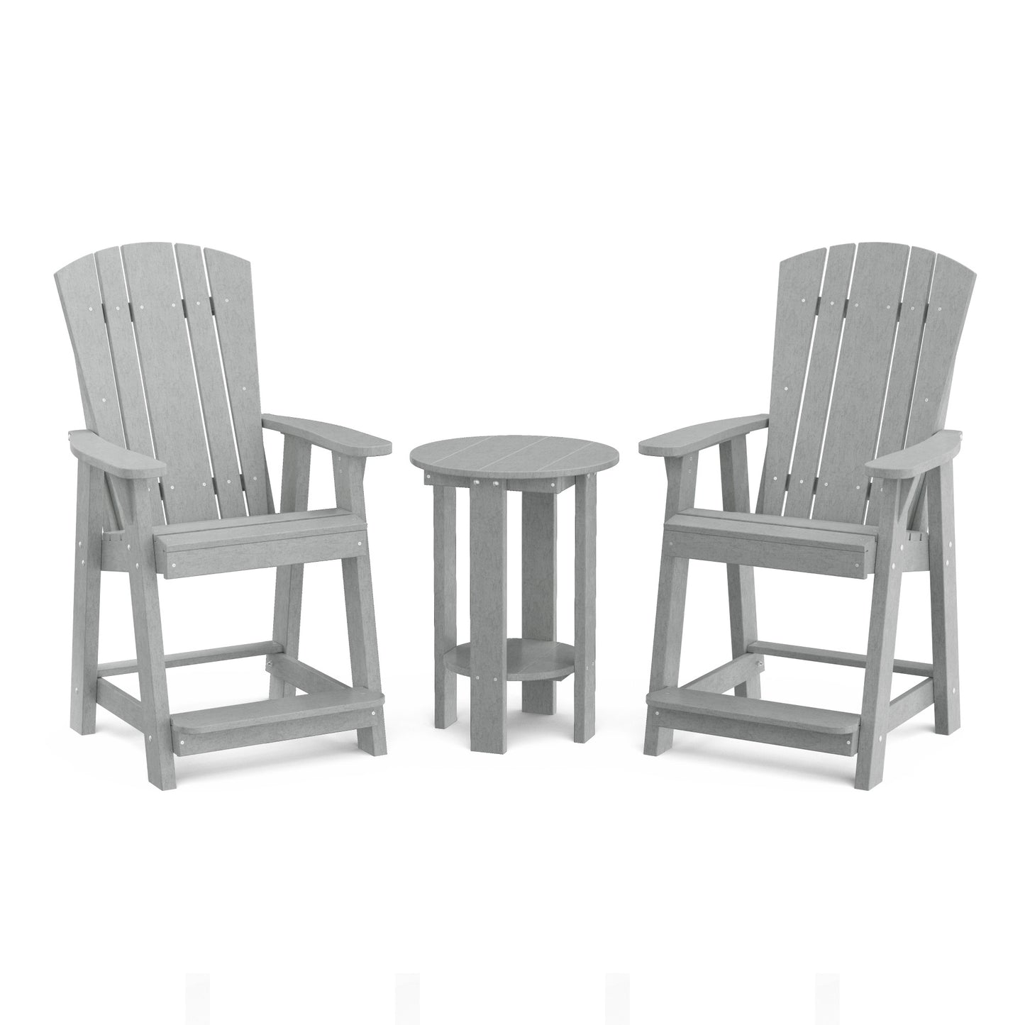 Heritage 3-Piece Balcony Counter Chair Set with Side Table