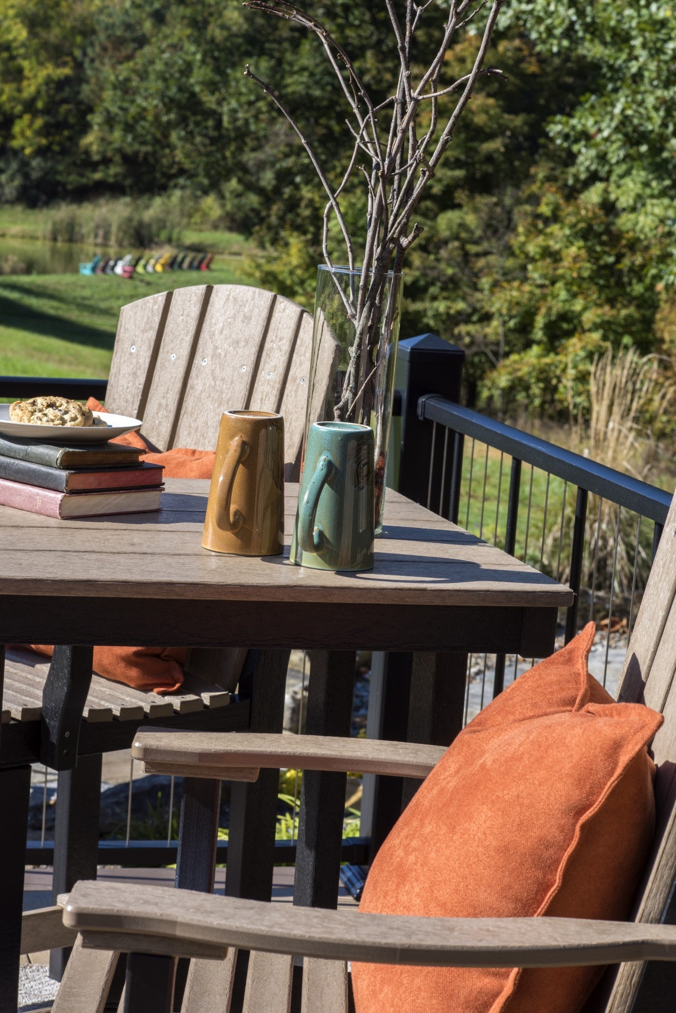 patio counter set up close