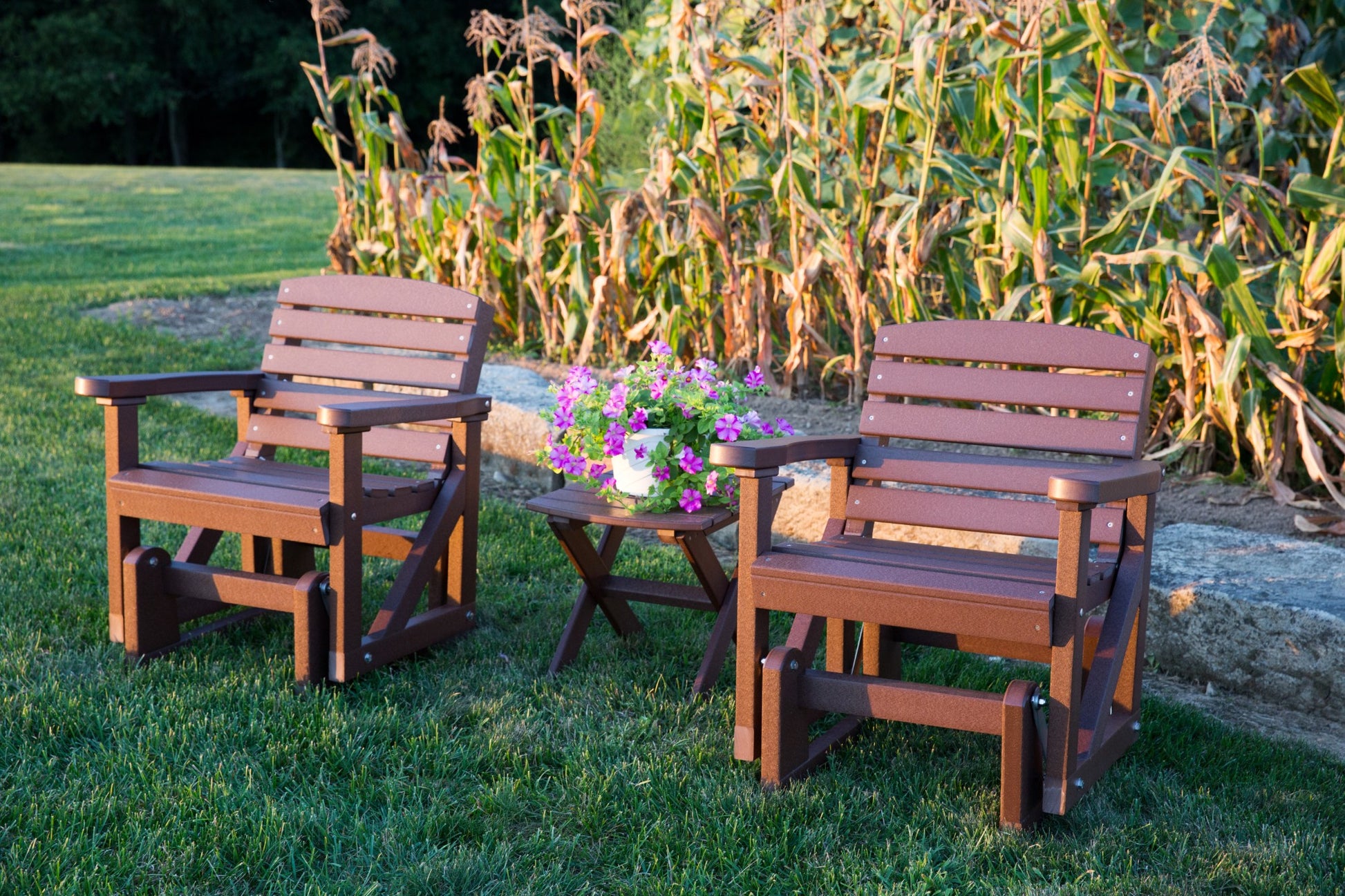 single glider set with table