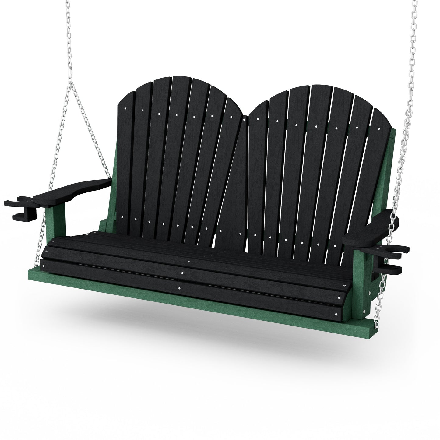 Heritage Adirondack Porch Swing with Cup Holders
