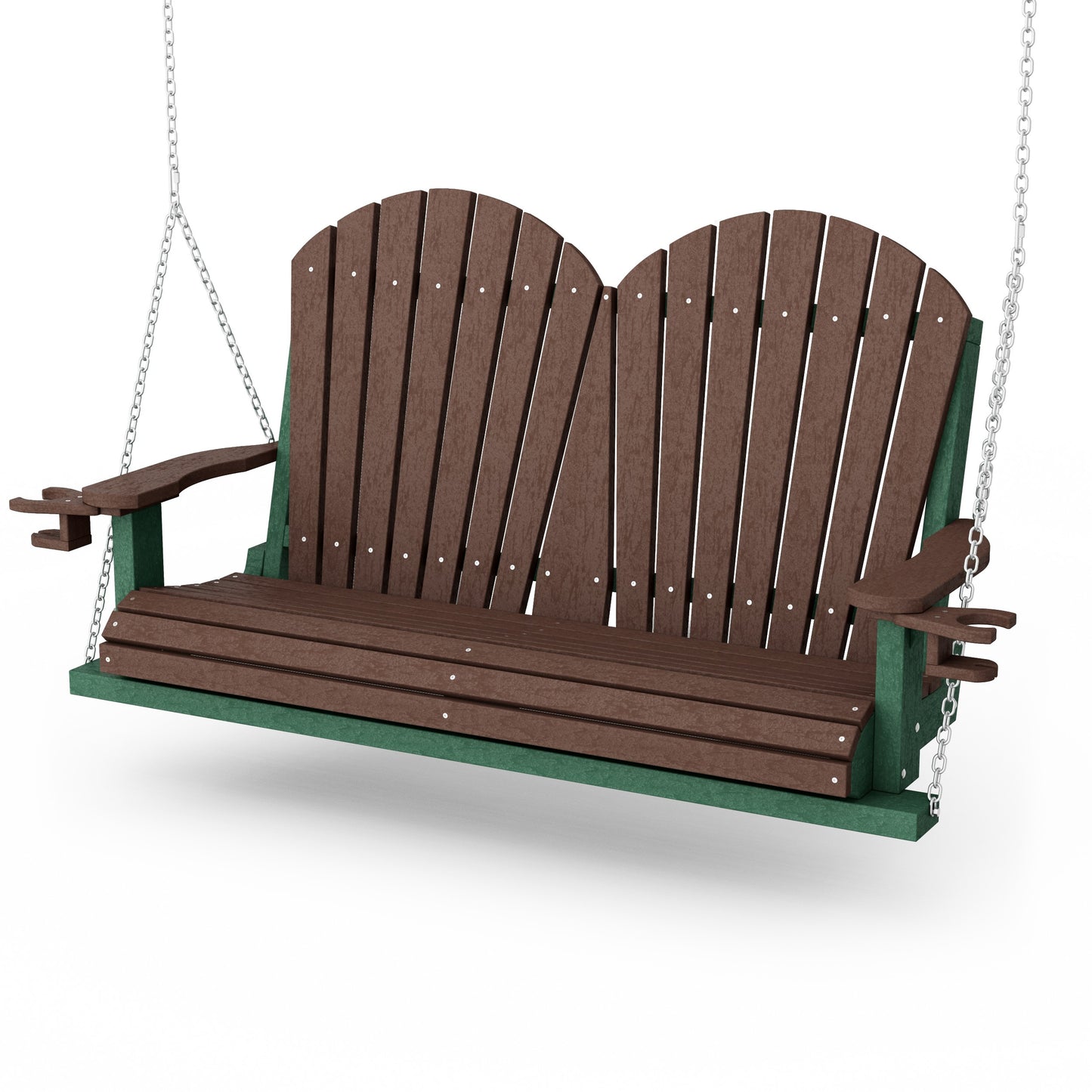 Heritage Adirondack Porch Swing with Cup Holders