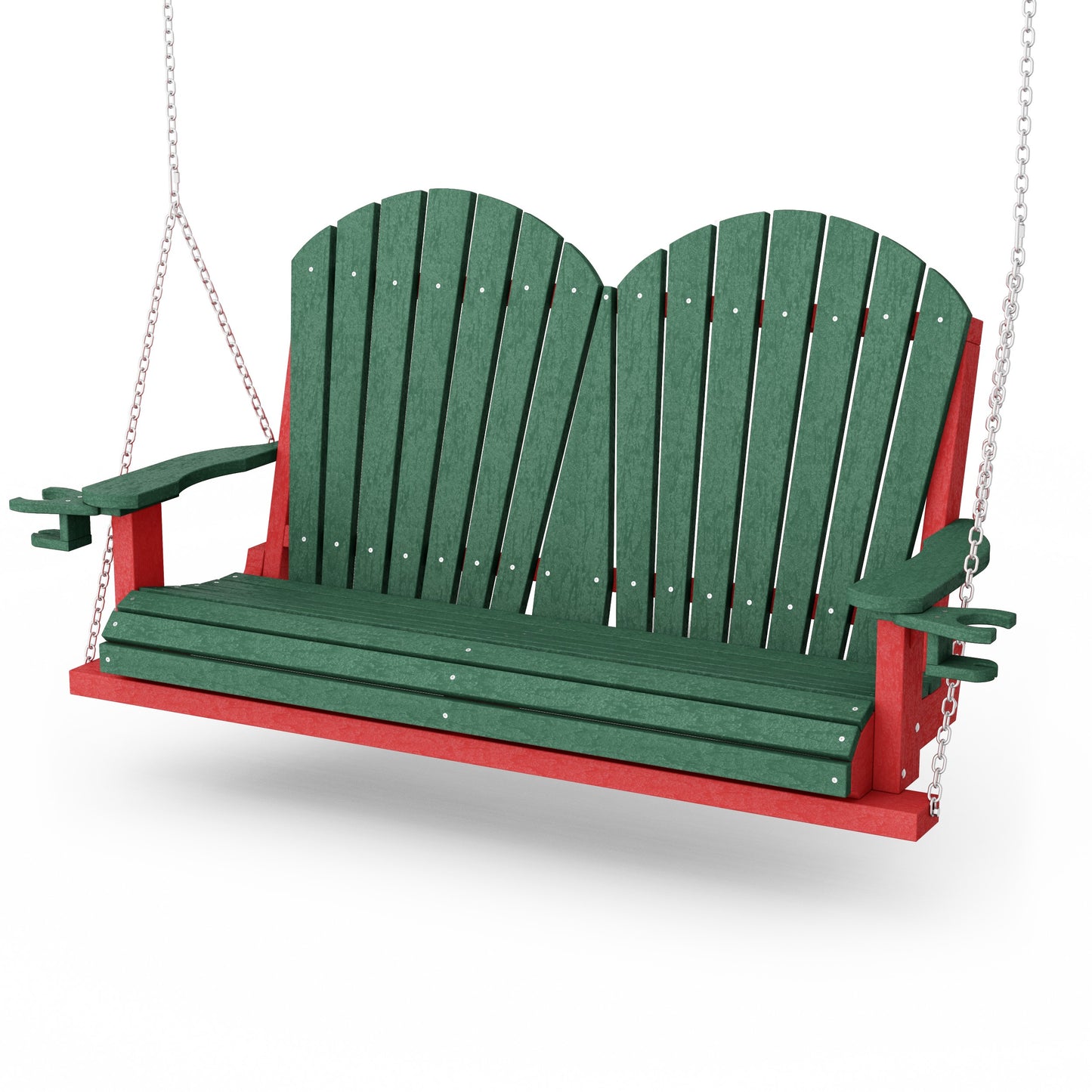 Heritage Adirondack Porch Swing with Cup Holders
