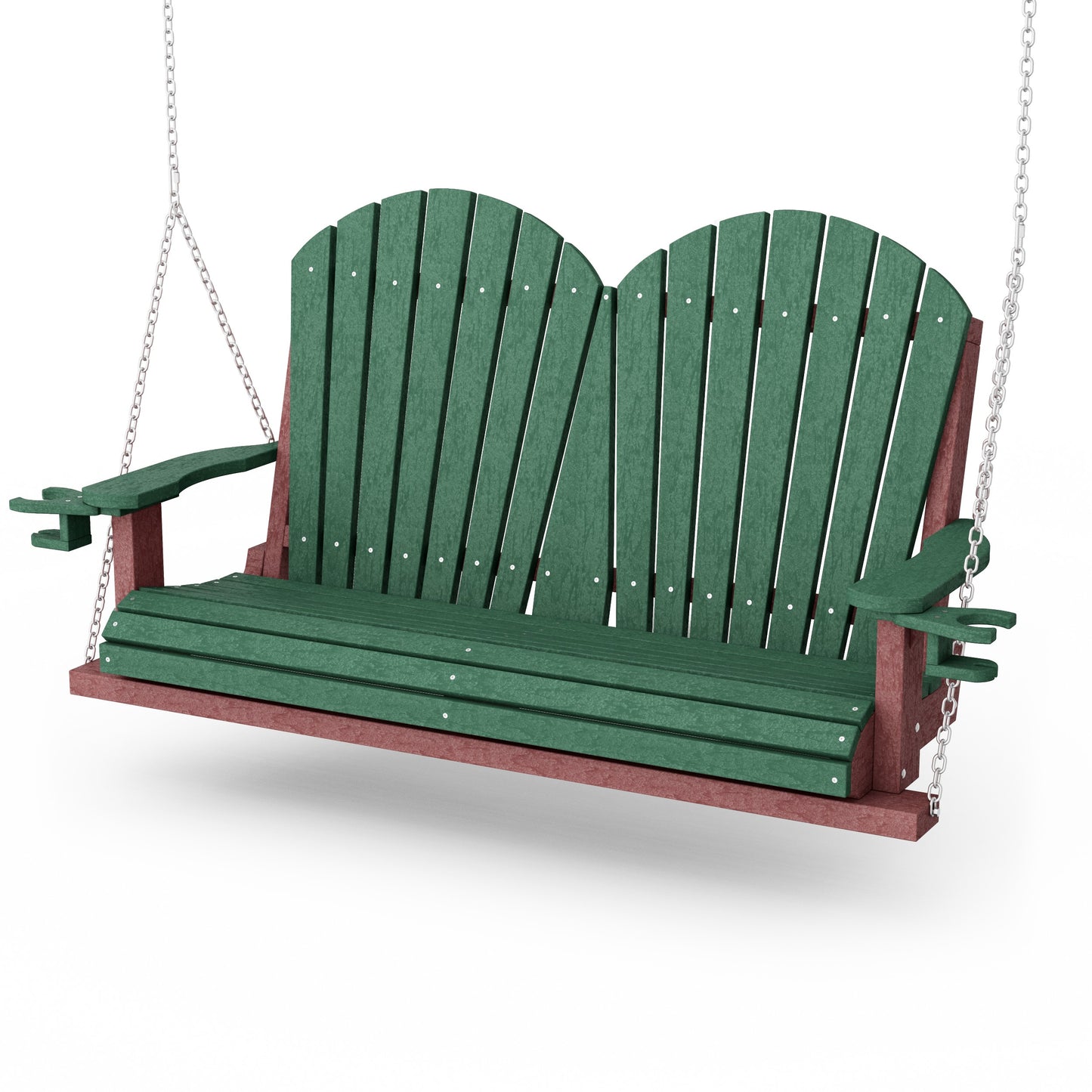 Heritage Adirondack Porch Swing with Cup Holders