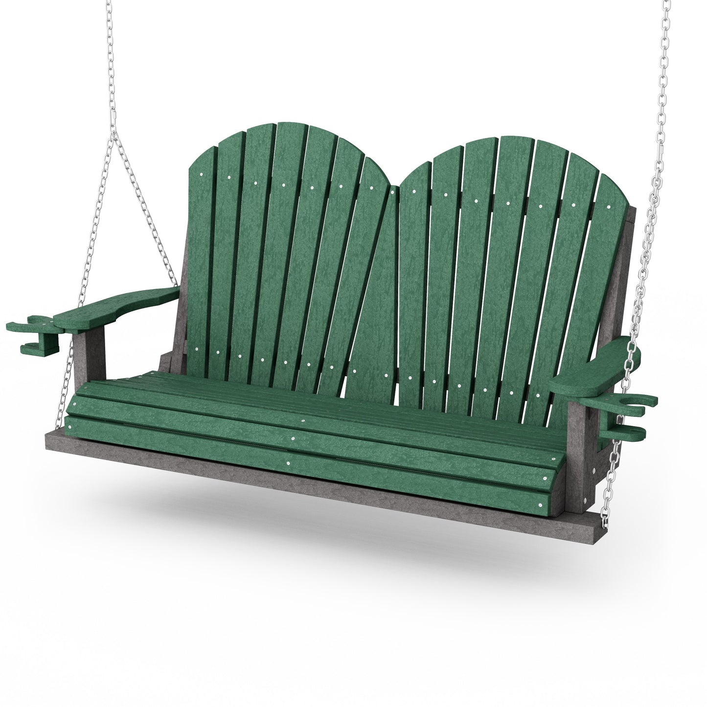 Heritage Adirondack Porch Swing with Cup Holders