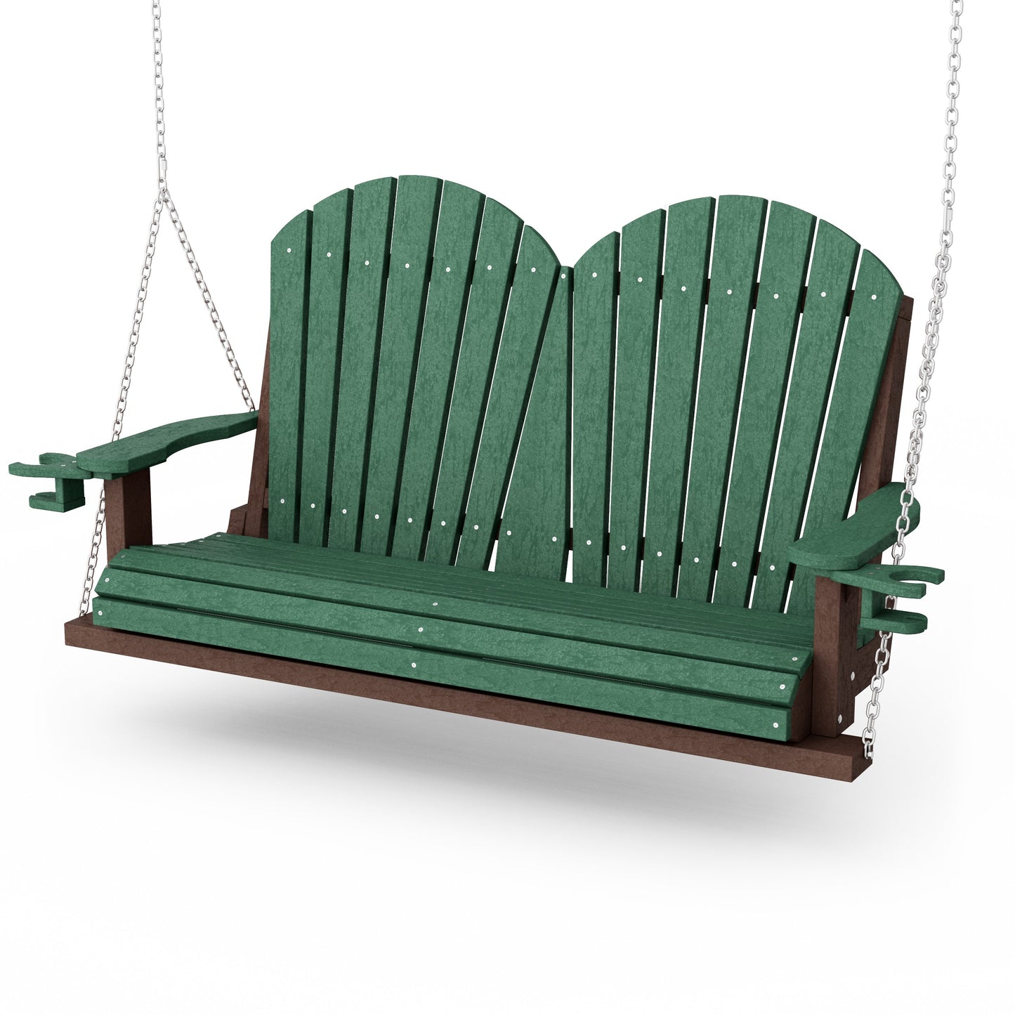 Heritage Adirondack Porch Swing with Cup Holders