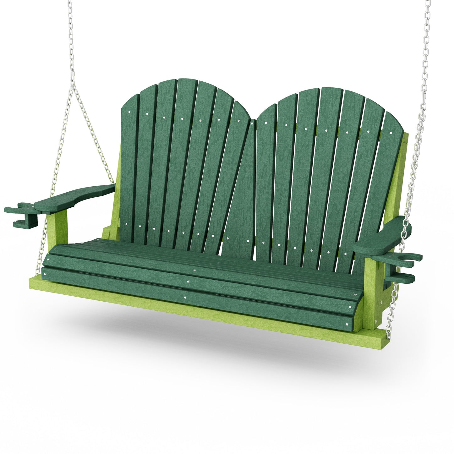 Heritage Adirondack Porch Swing with Cup Holders