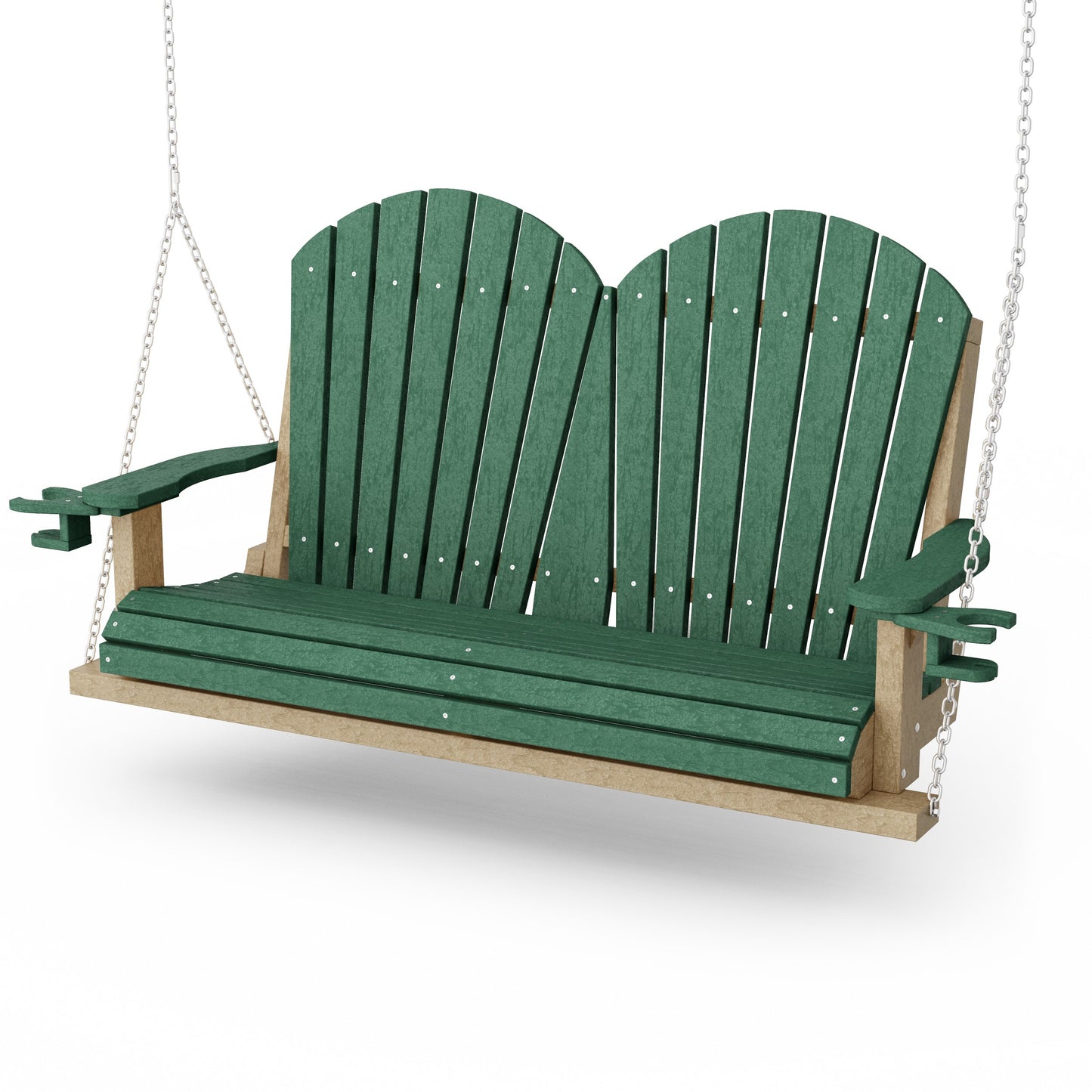 Heritage Adirondack Porch Swing with Cup Holders