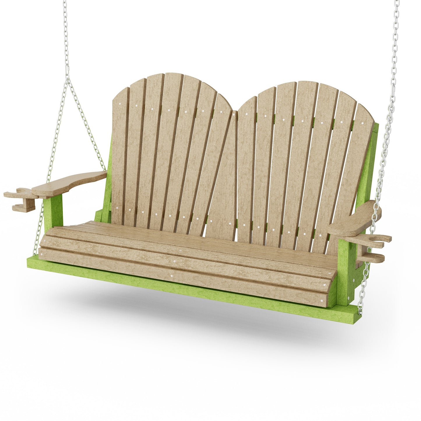 Heritage Adirondack Porch Swing with Cup Holders