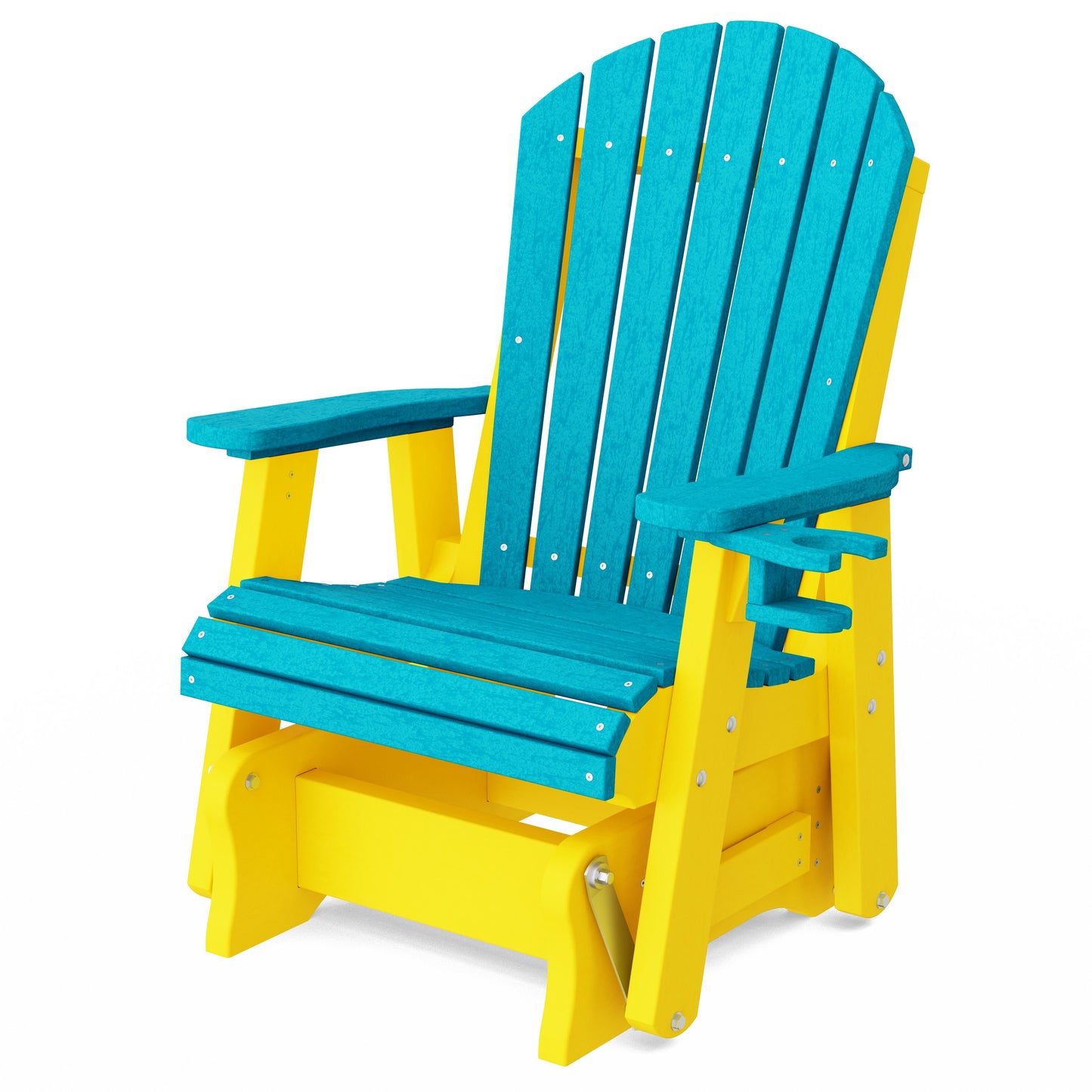 Heritage Adirondack Glider Chair with Cup Holder