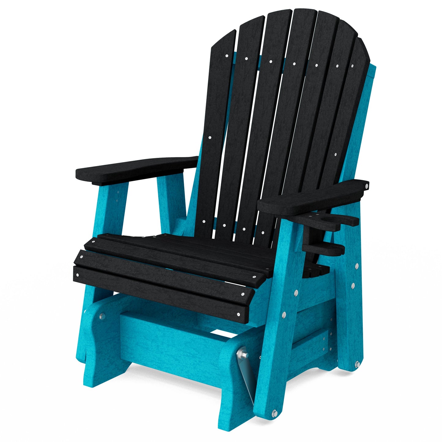 Heritage Adirondack Glider Chair with Cup Holder