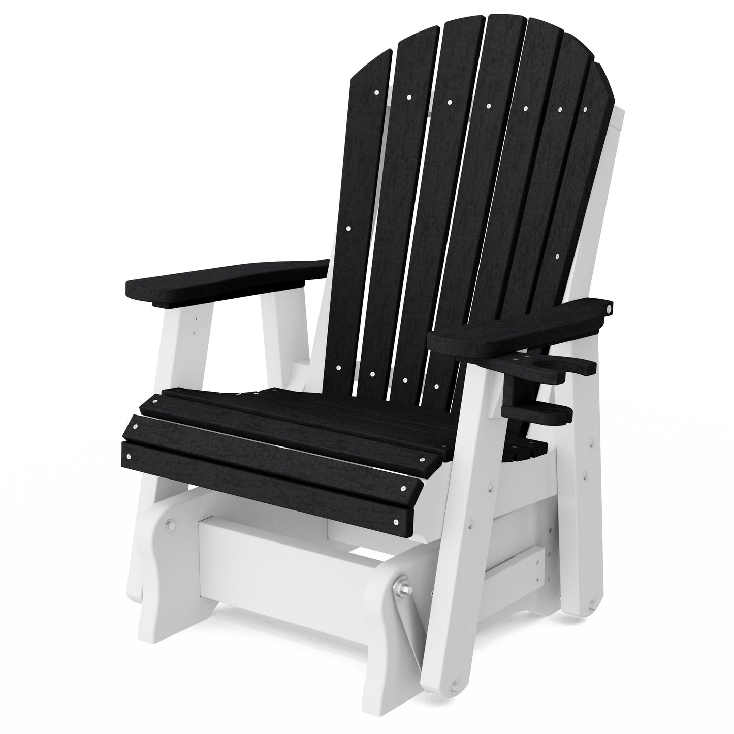 Heritage Adirondack Glider Chair with Cup Holder