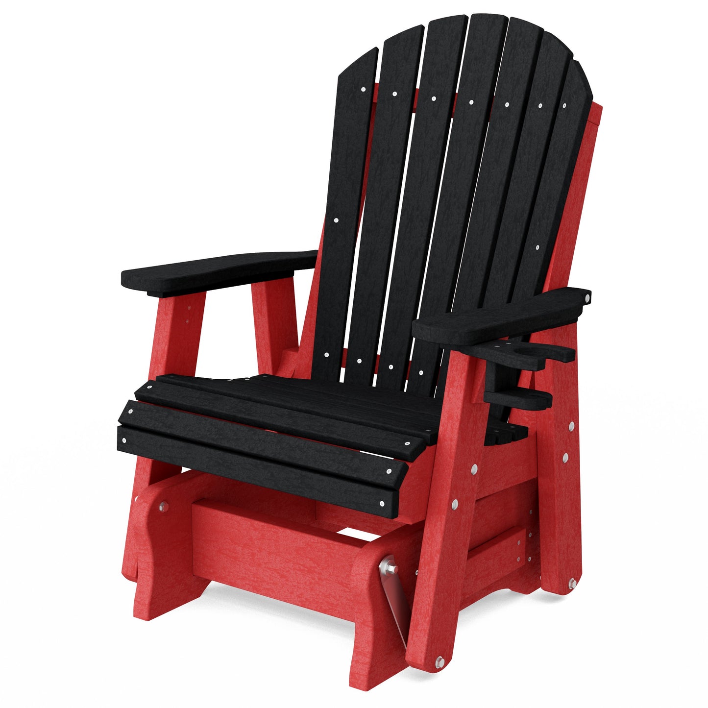 Heritage Adirondack Glider Chair with Cup Holder