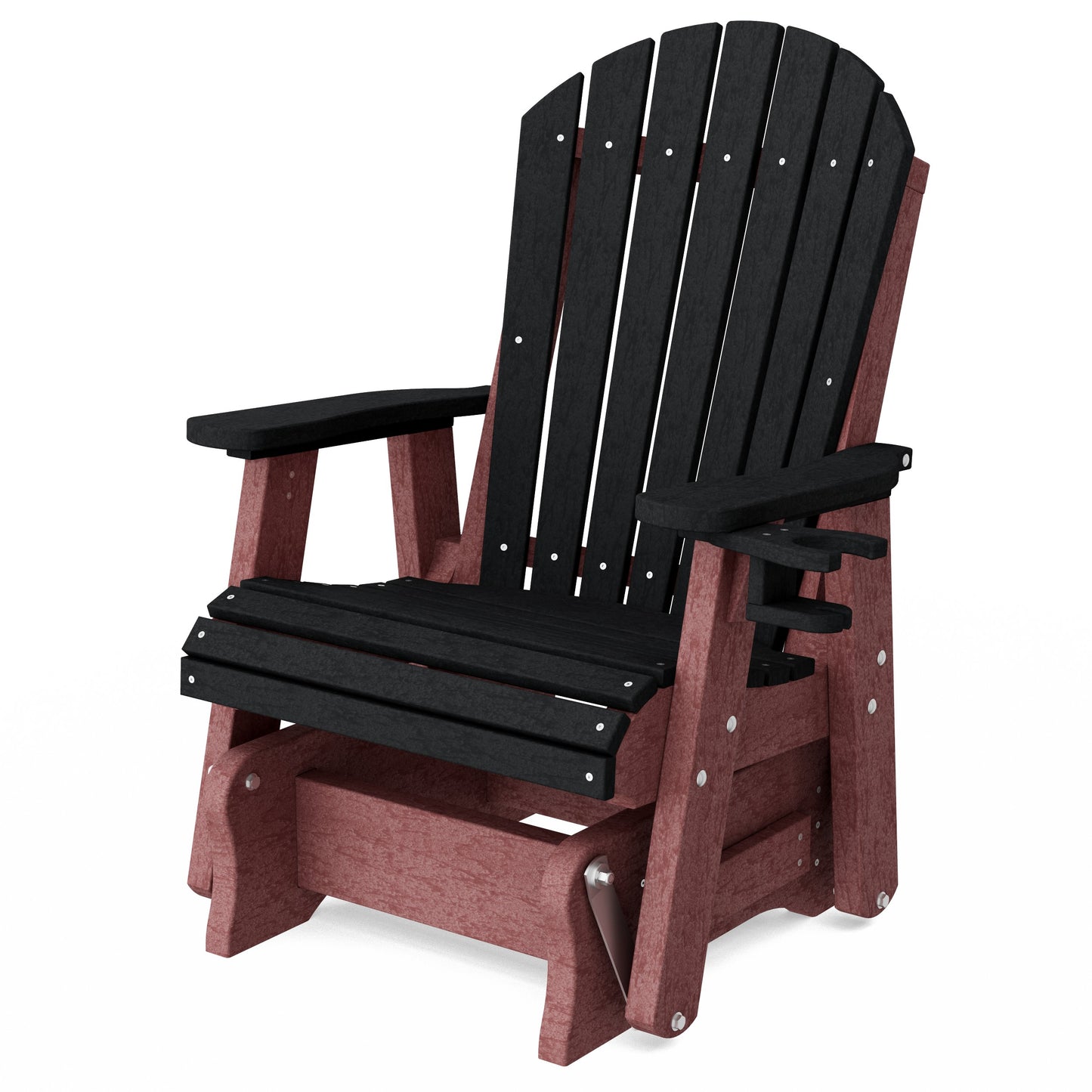 Heritage Adirondack Glider Chair with Cup Holder