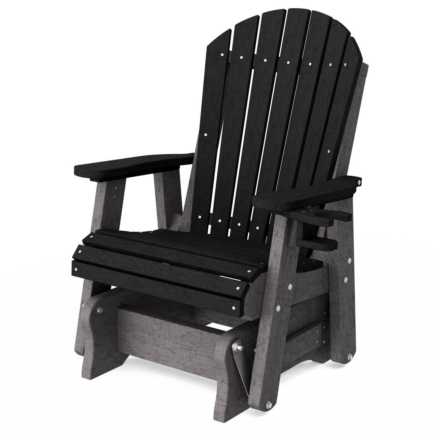 Heritage Adirondack Glider Chair with Cup Holder