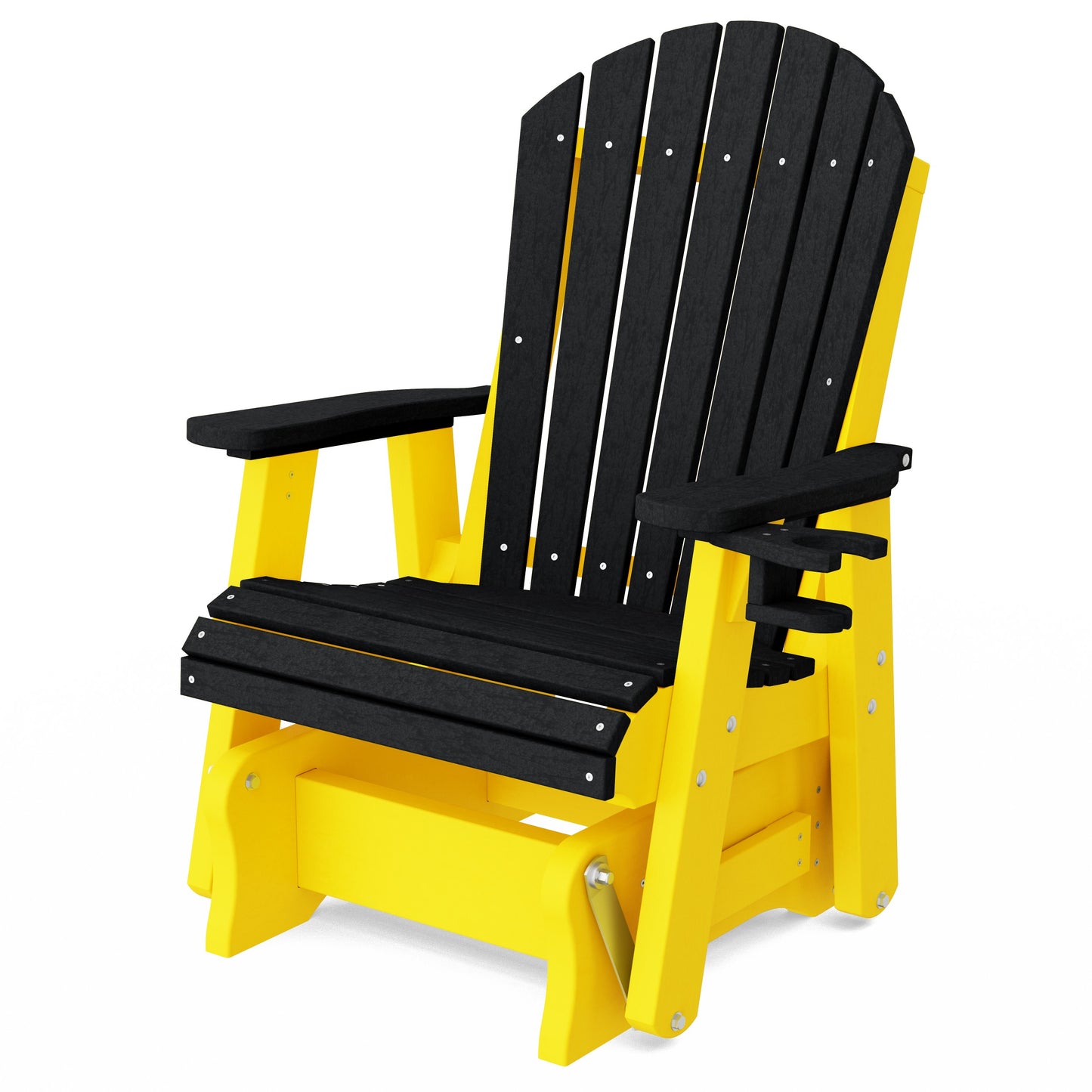 Heritage Adirondack Glider Chair with Cup Holder