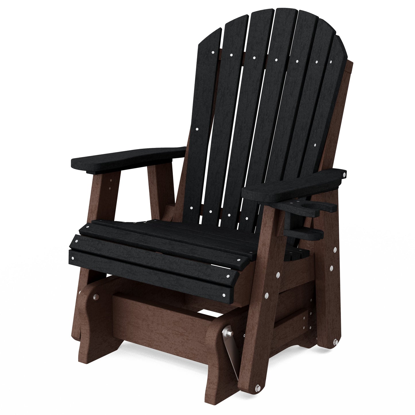 Heritage Adirondack Glider Chair with Cup Holder
