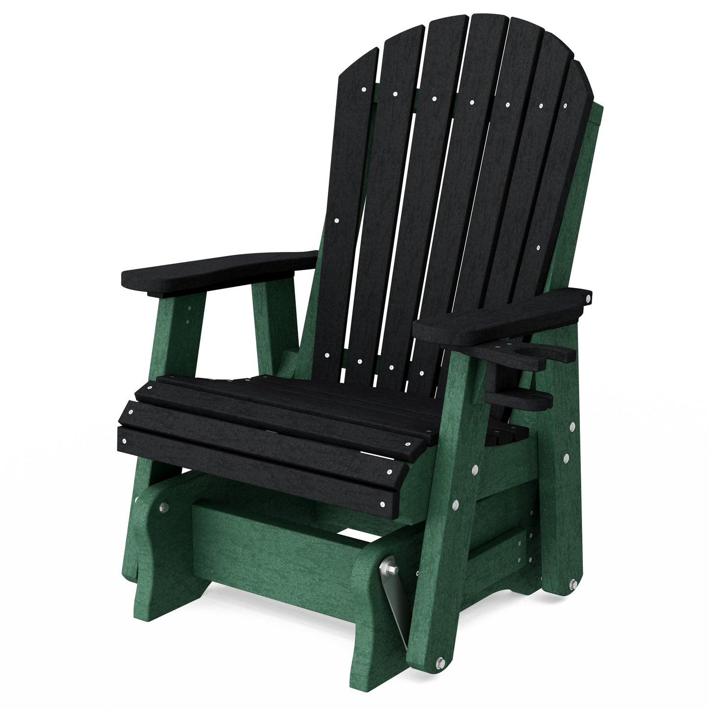 Heritage Adirondack Glider Chair with Cup Holder