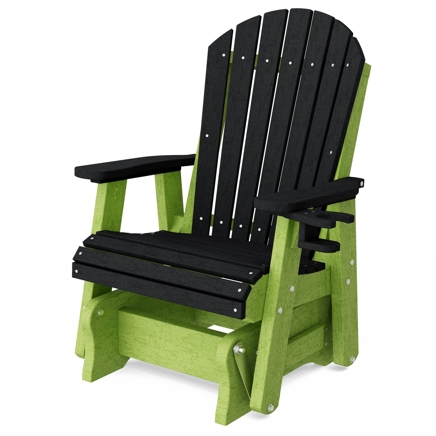 Heritage Adirondack Glider Chair with Cup Holder