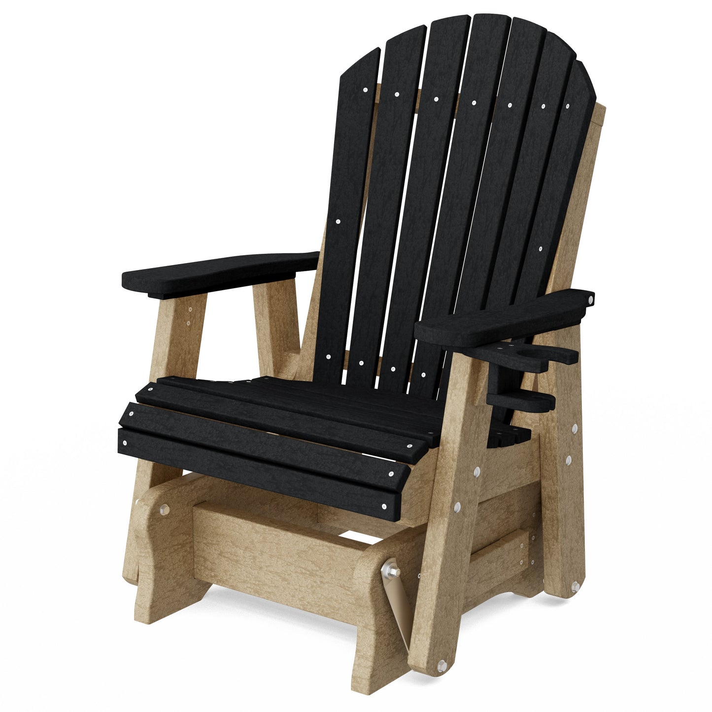 Heritage Adirondack Glider Chair with Cup Holder