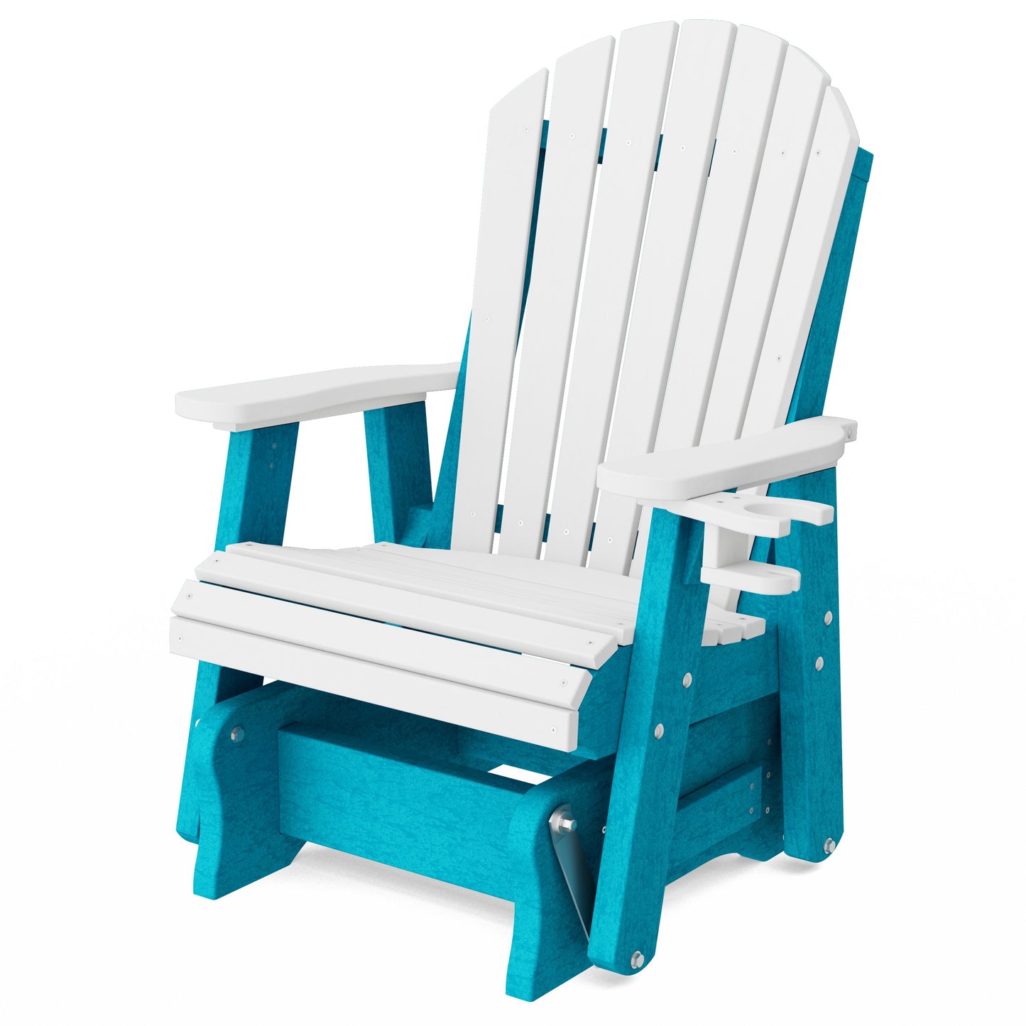 Heritage Adirondack Glider Chair with Cup Holder
