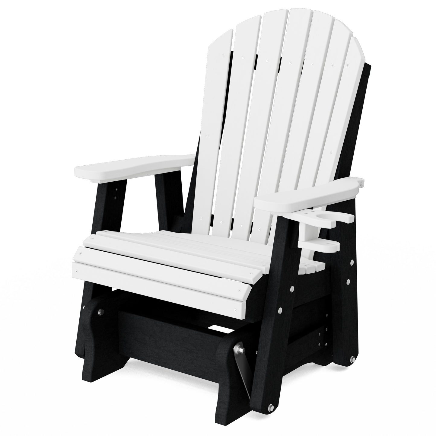 Heritage Adirondack Glider Chair with Cup Holder