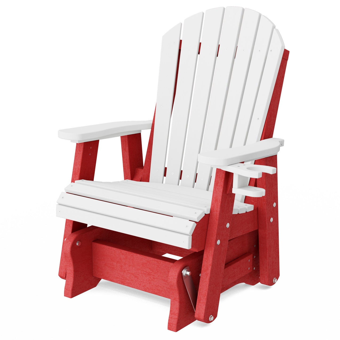 Heritage Adirondack Glider Chair with Cup Holder