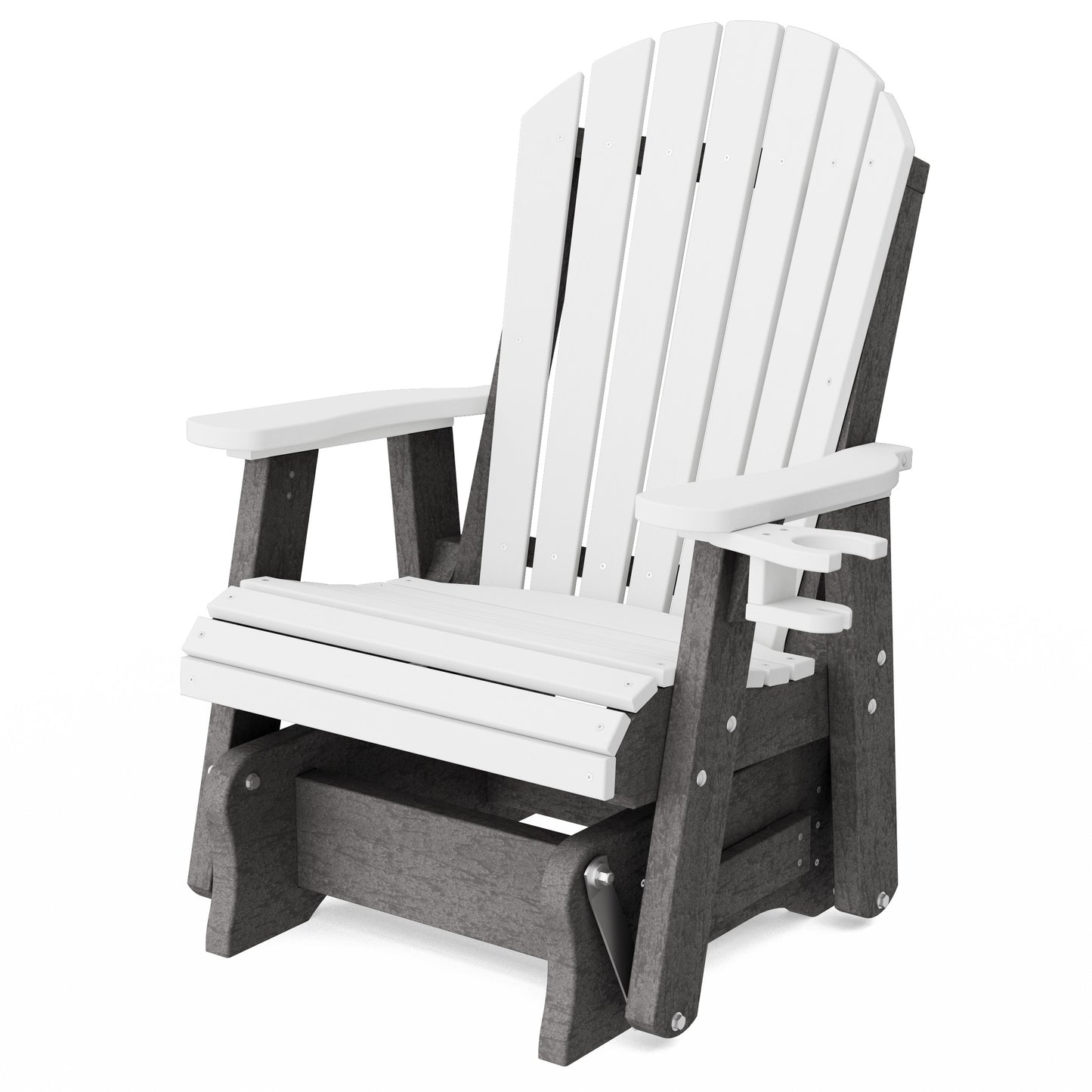 Heritage Adirondack Glider Chair with Cup Holder