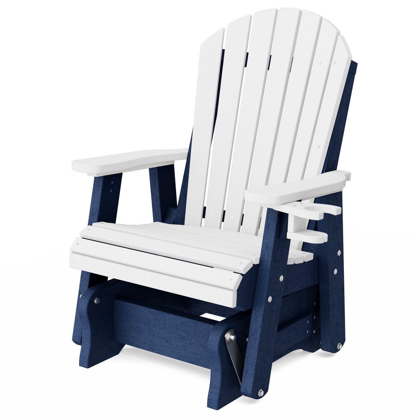 Heritage Adirondack Glider Chair with Cup Holder
