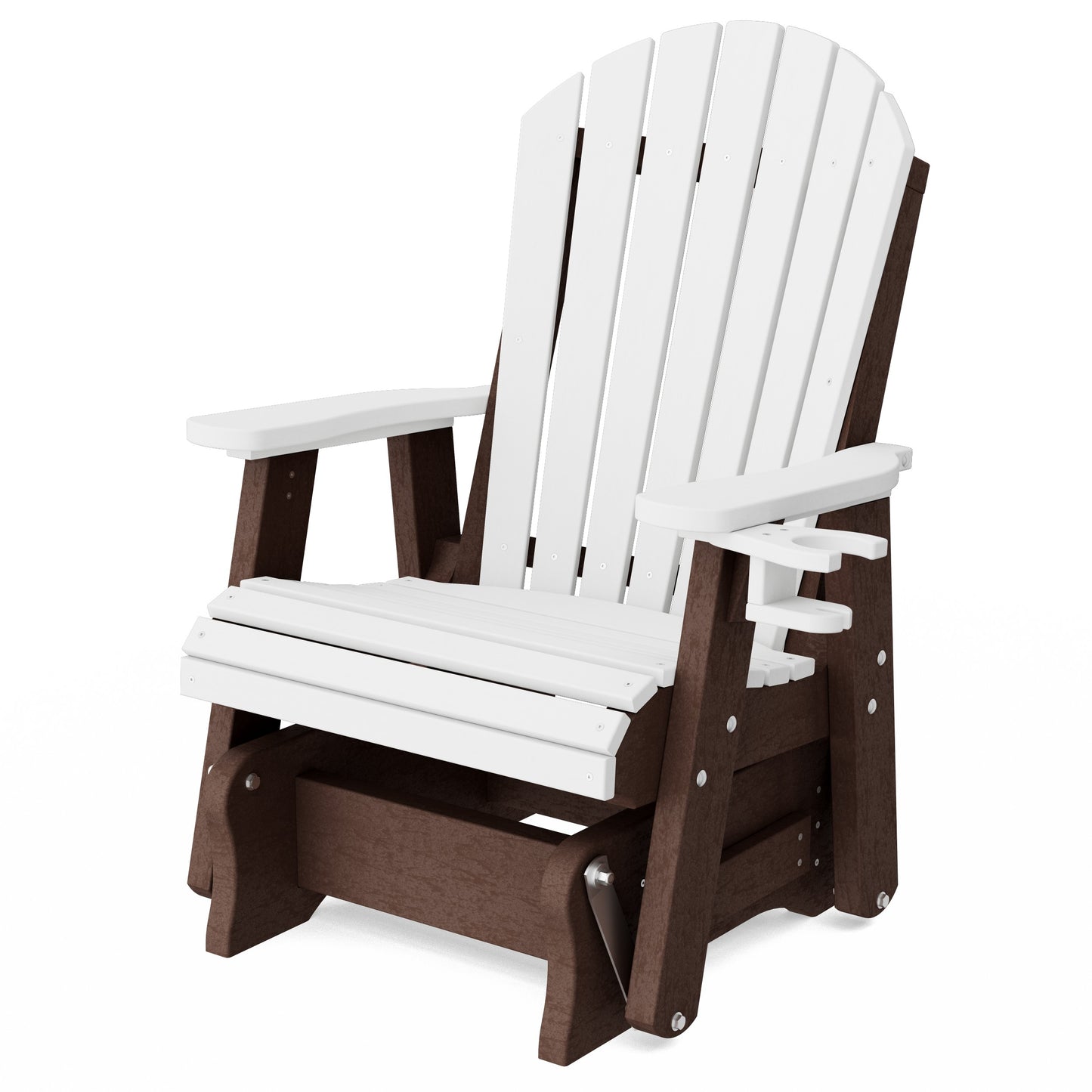 Heritage Adirondack Glider Chair with Cup Holder