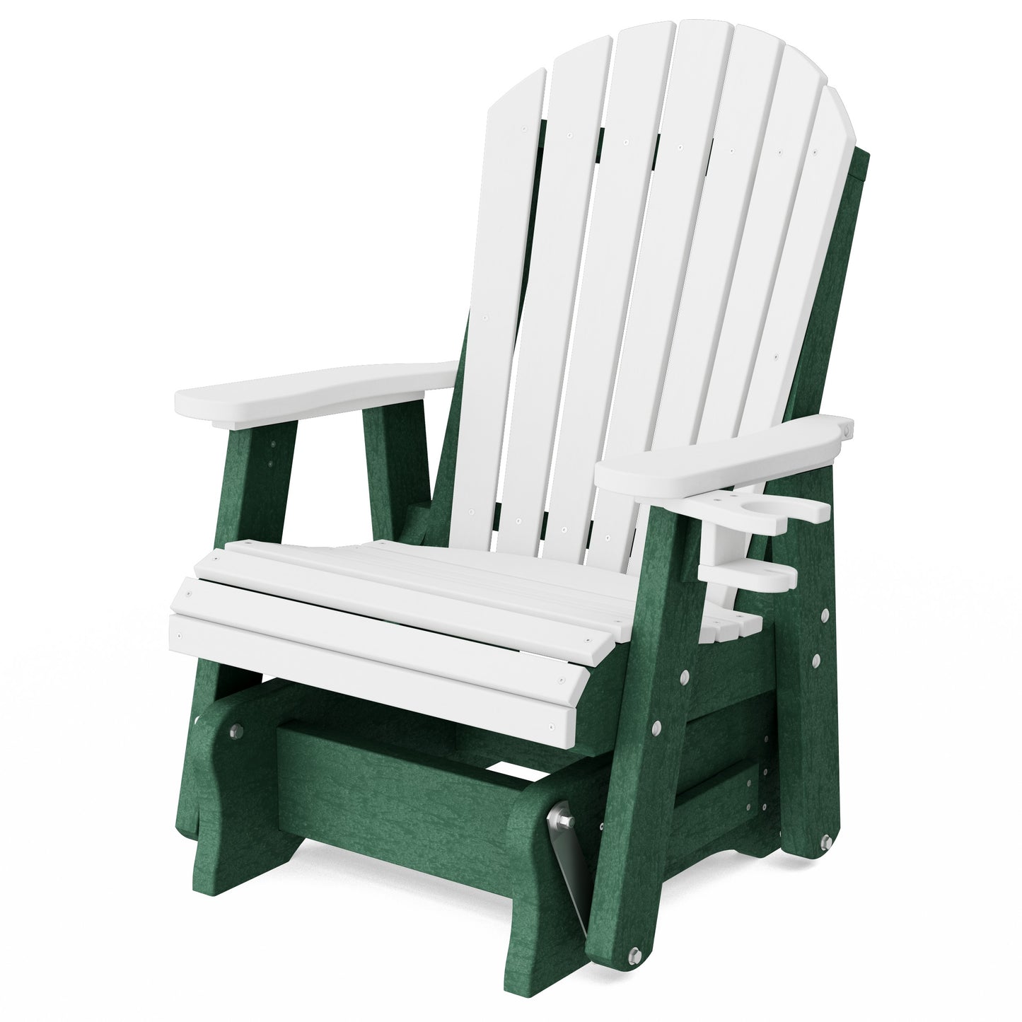 Heritage Adirondack Glider Chair with Cup Holder