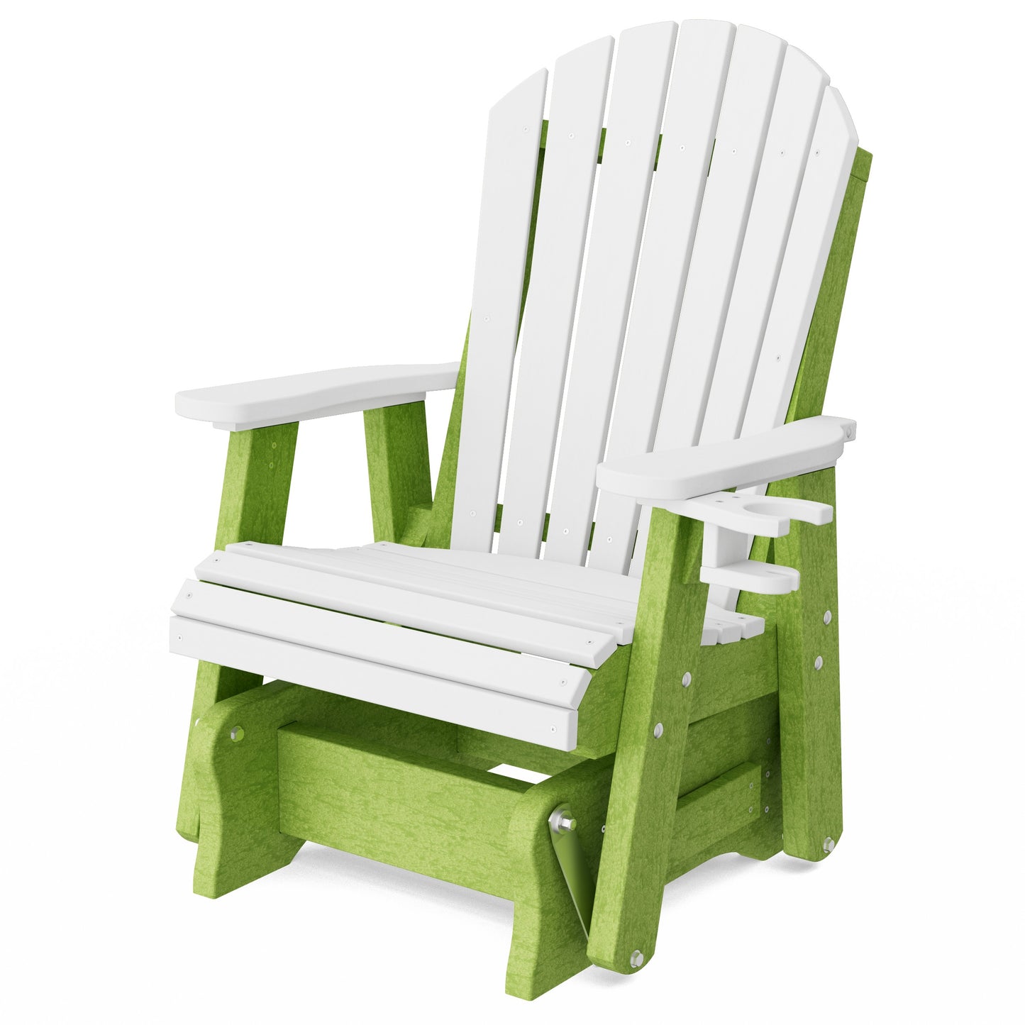 Heritage Adirondack Glider Chair with Cup Holder