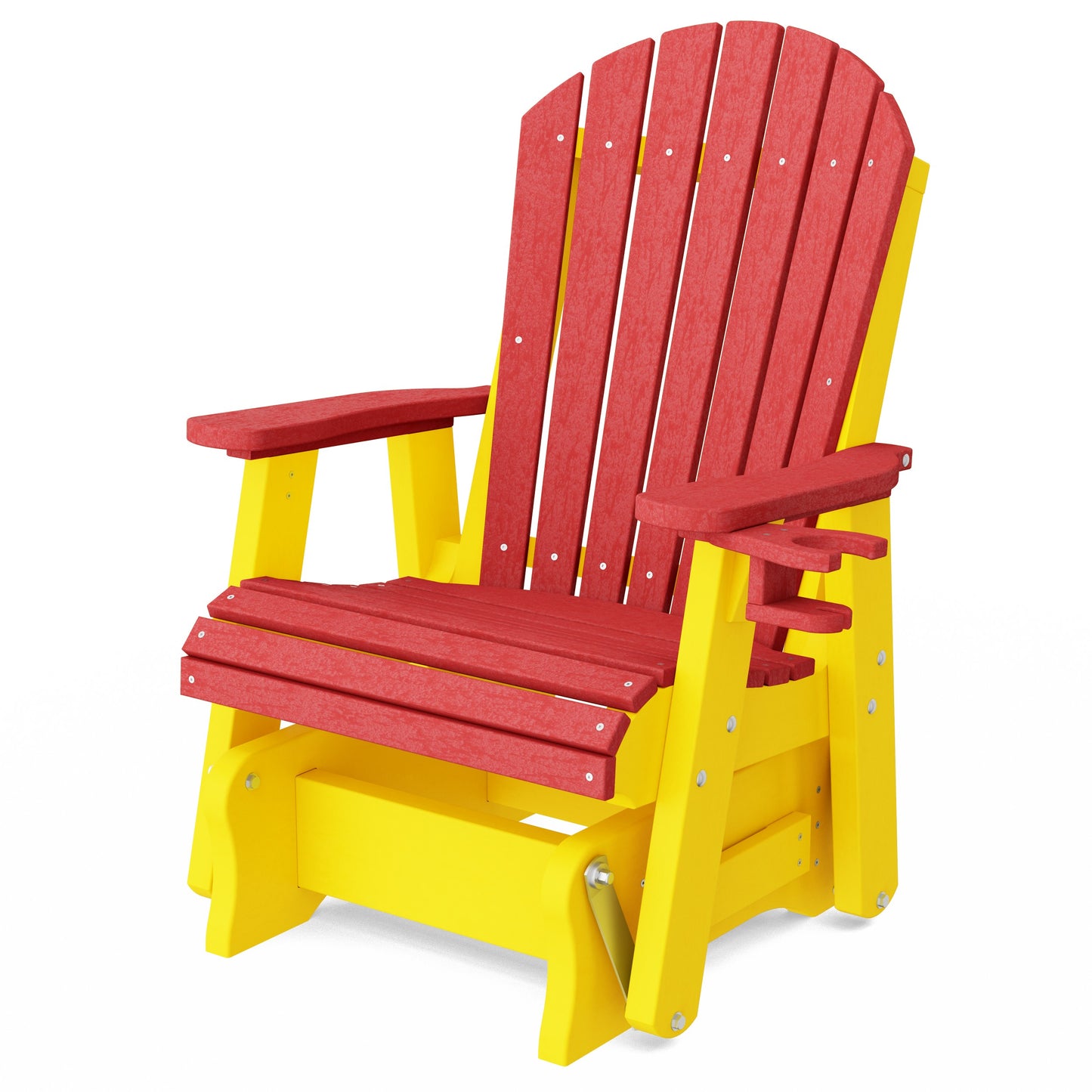 Heritage Adirondack Glider Chair with Cup Holder