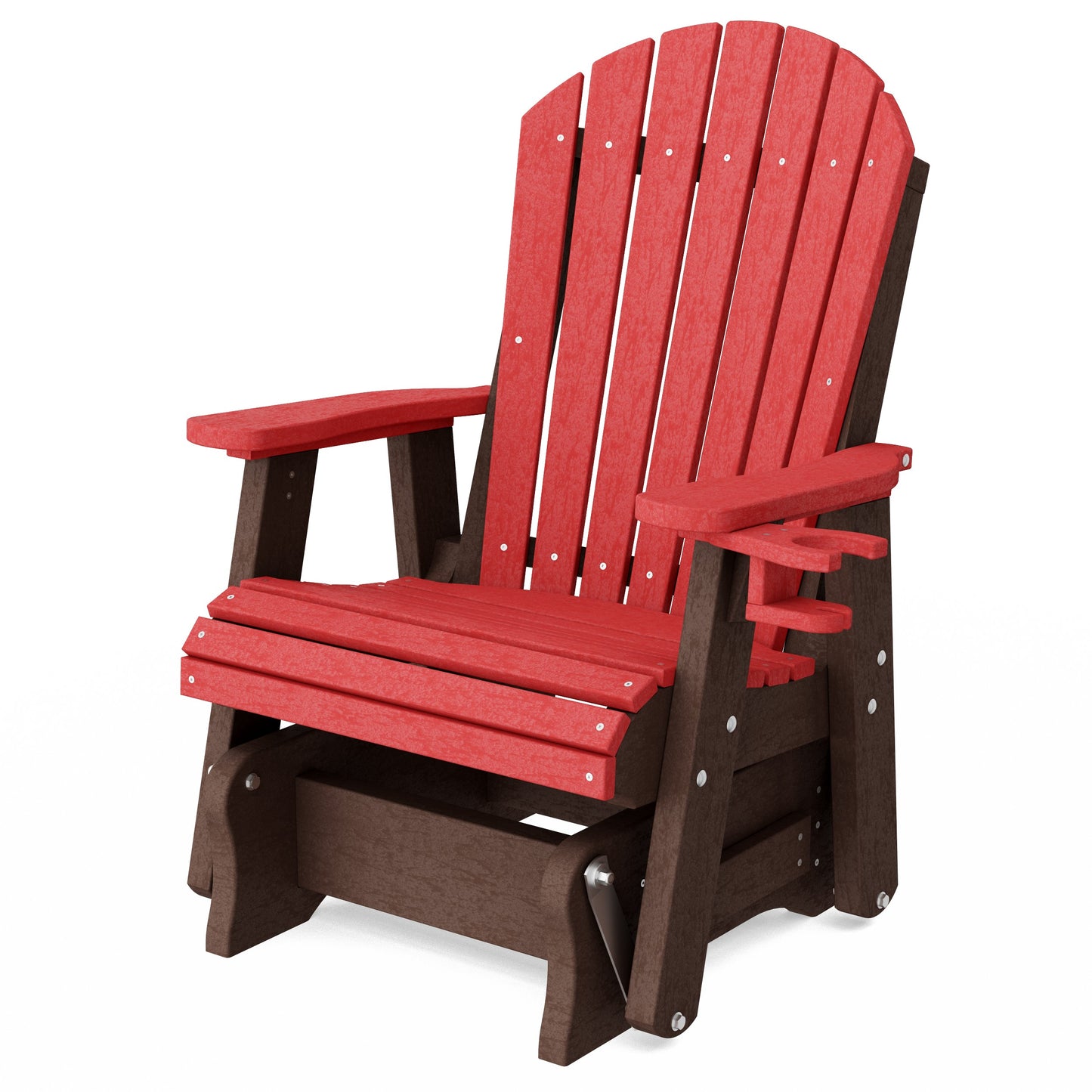 Heritage Adirondack Glider Chair with Cup Holder