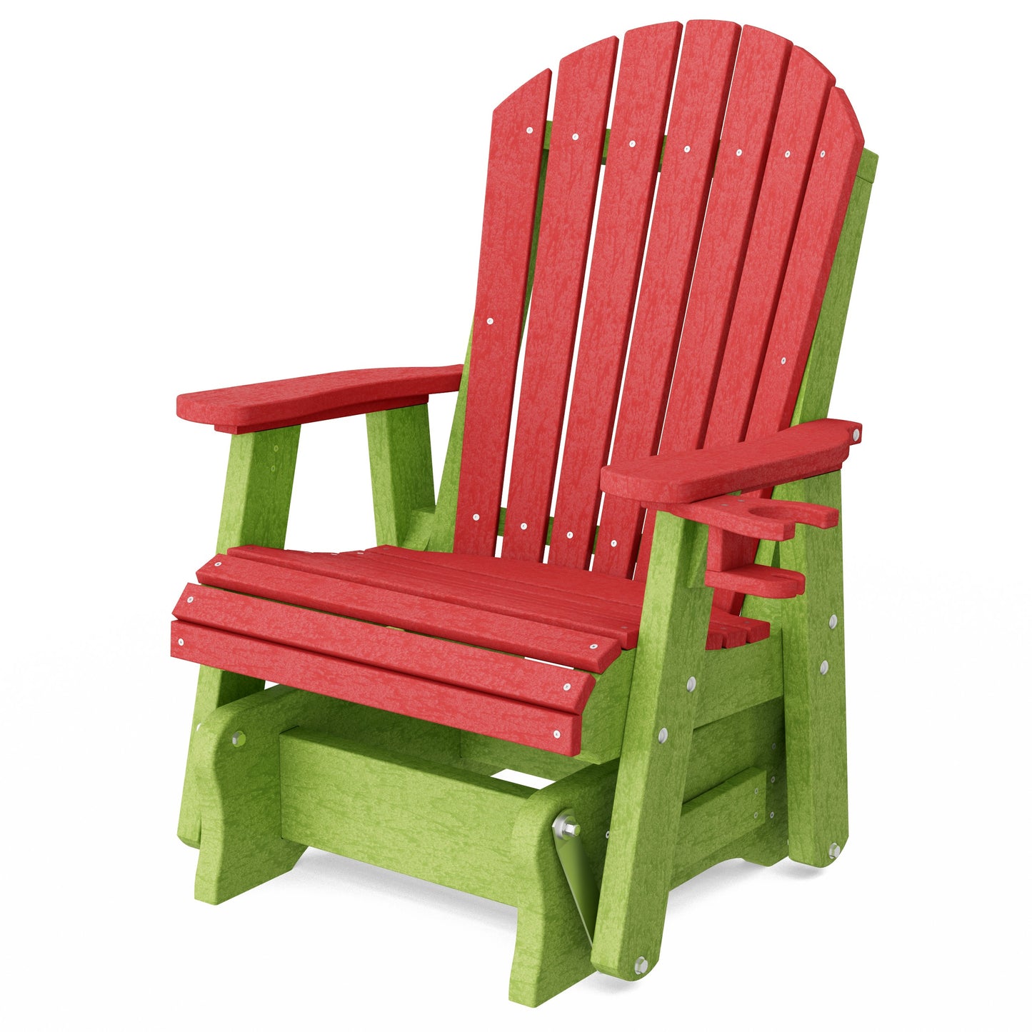 Heritage Adirondack Glider Chair with Cup Holder