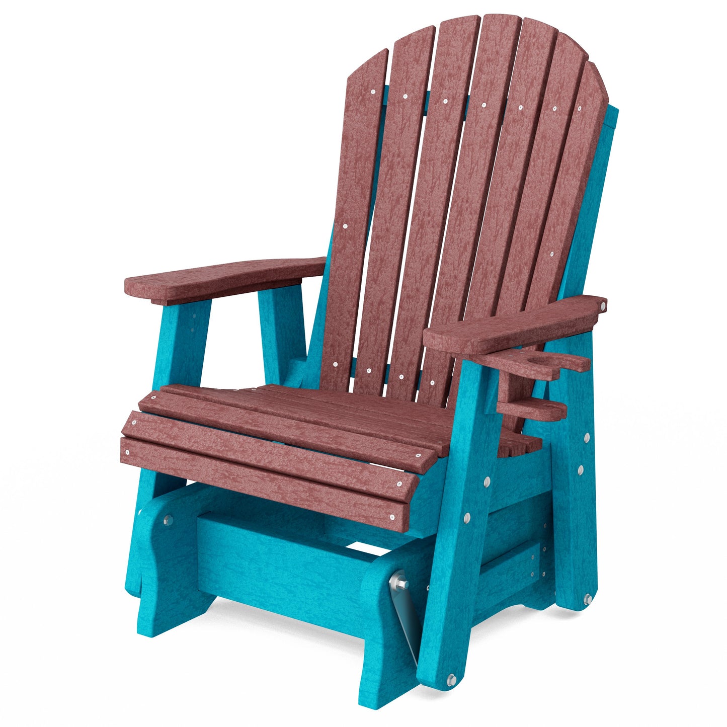 Heritage Adirondack Glider Chair with Cup Holder