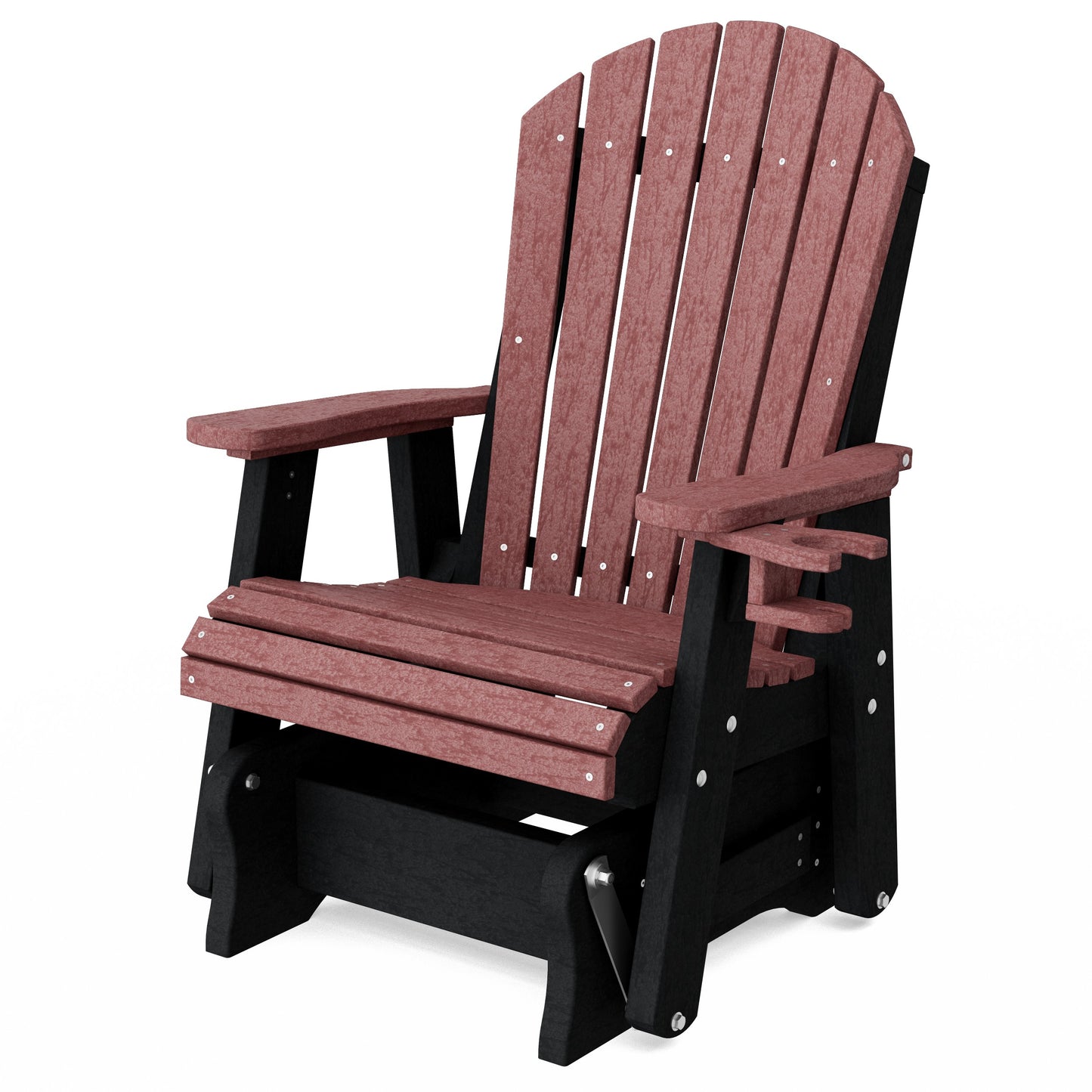 Heritage Adirondack Glider Chair with Cup Holder