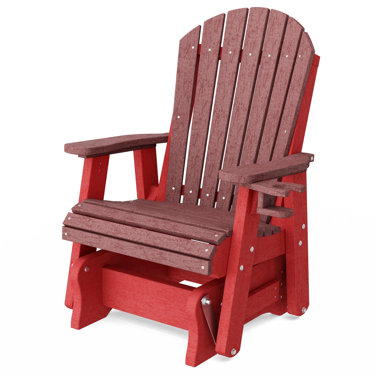 Heritage Adirondack Glider Chair with Cup Holder