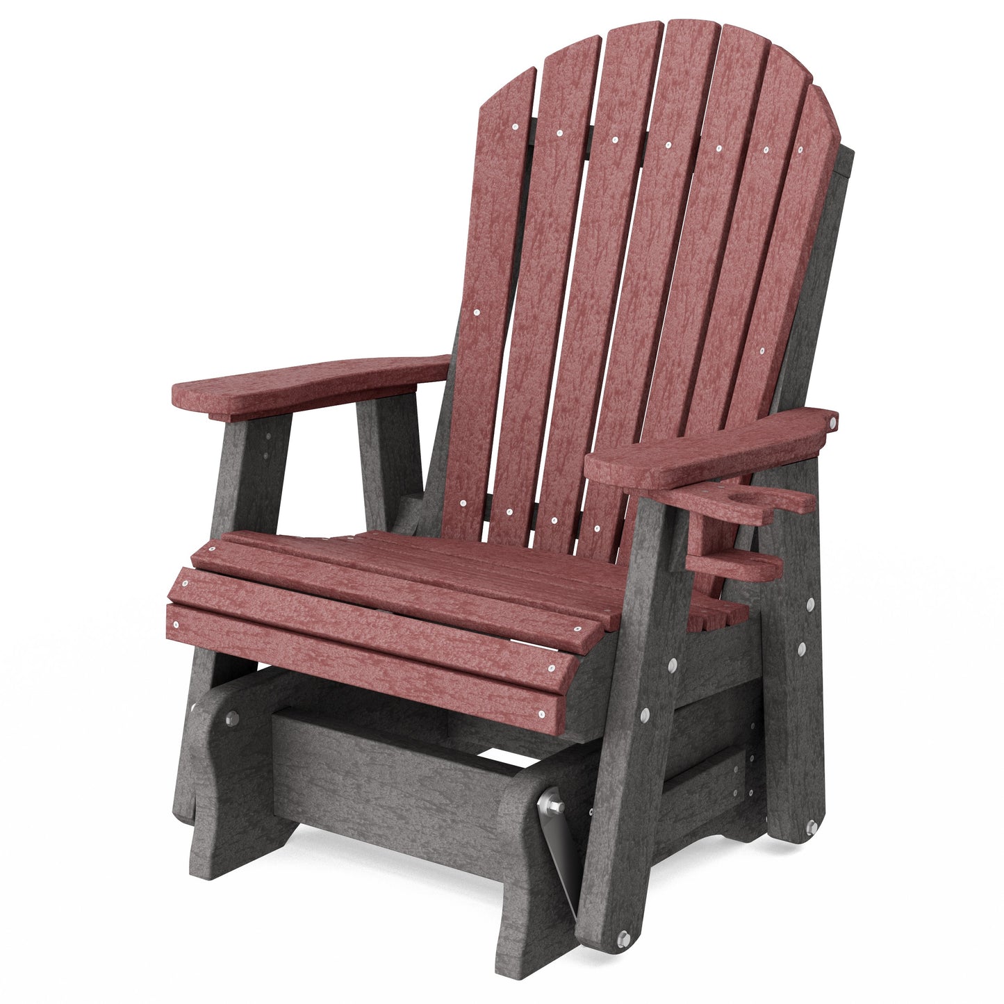 Heritage Adirondack Glider Chair with Cup Holder