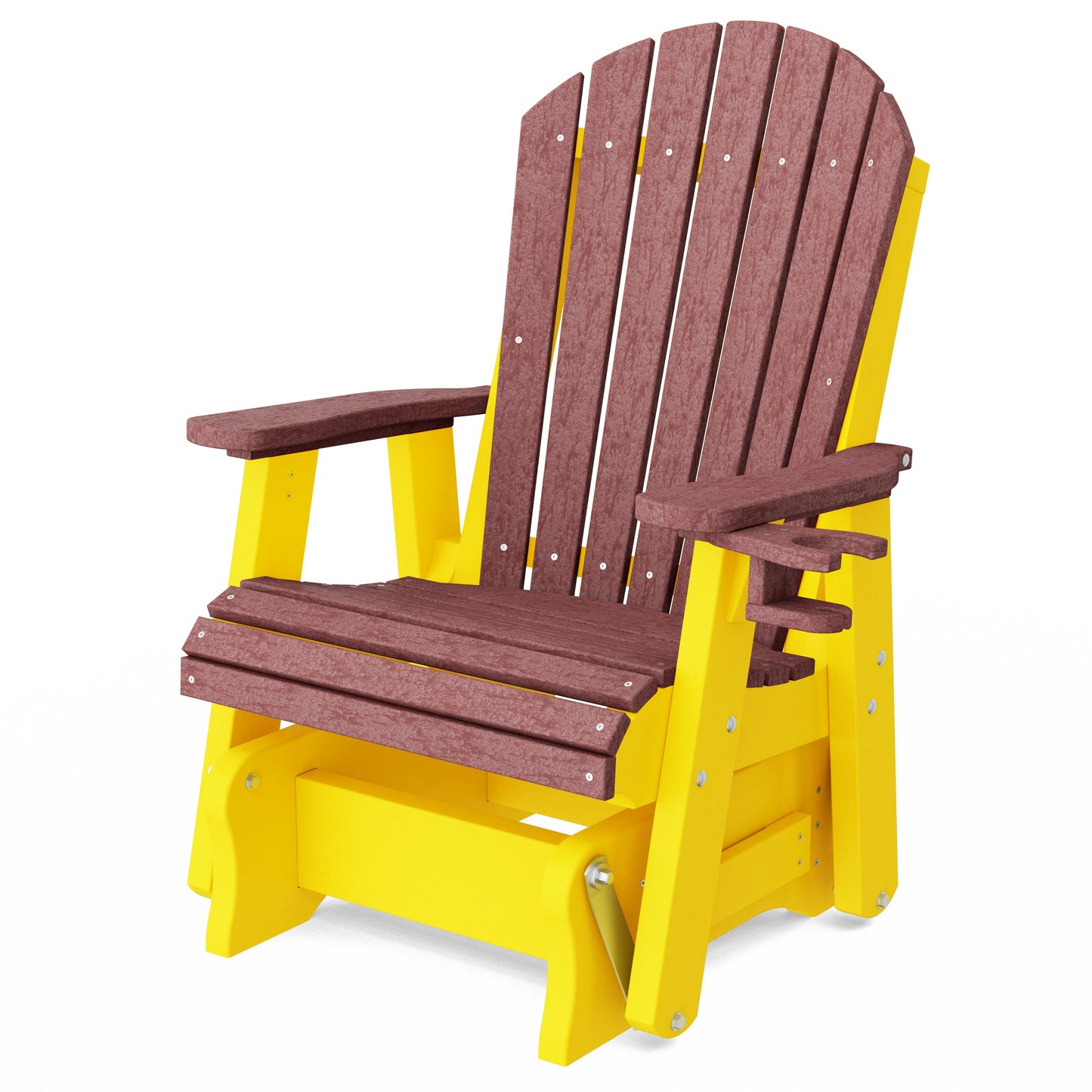 Heritage Adirondack Glider Chair with Cup Holder