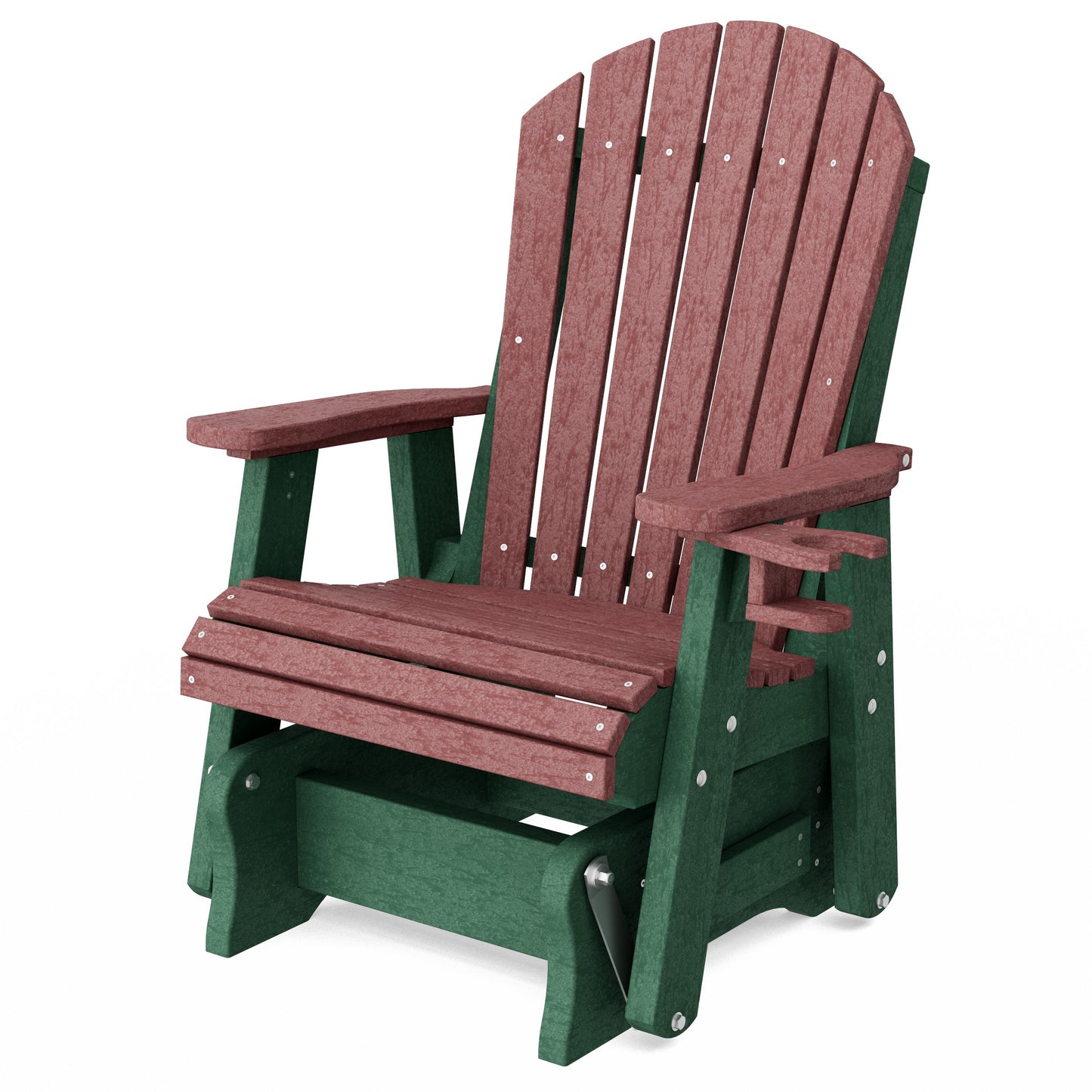 Heritage Adirondack Glider Chair with Cup Holder